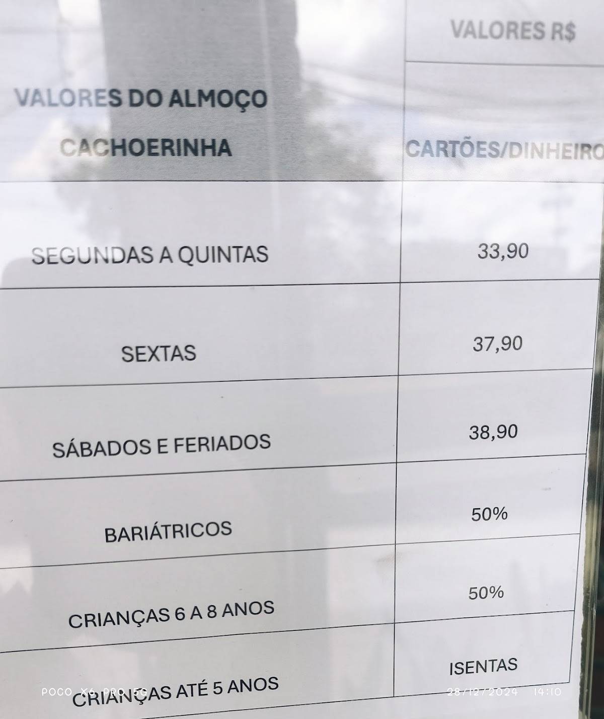 Cia do Sabor cardápio