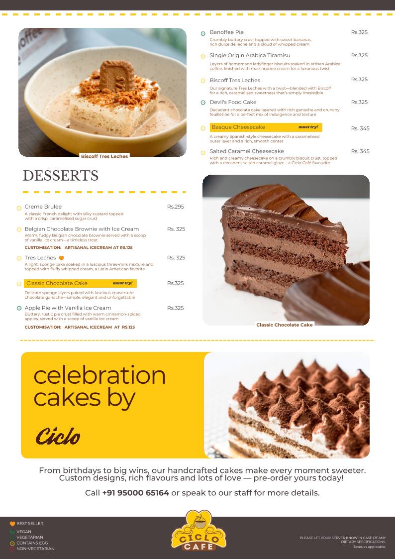 Ciclo Café menu