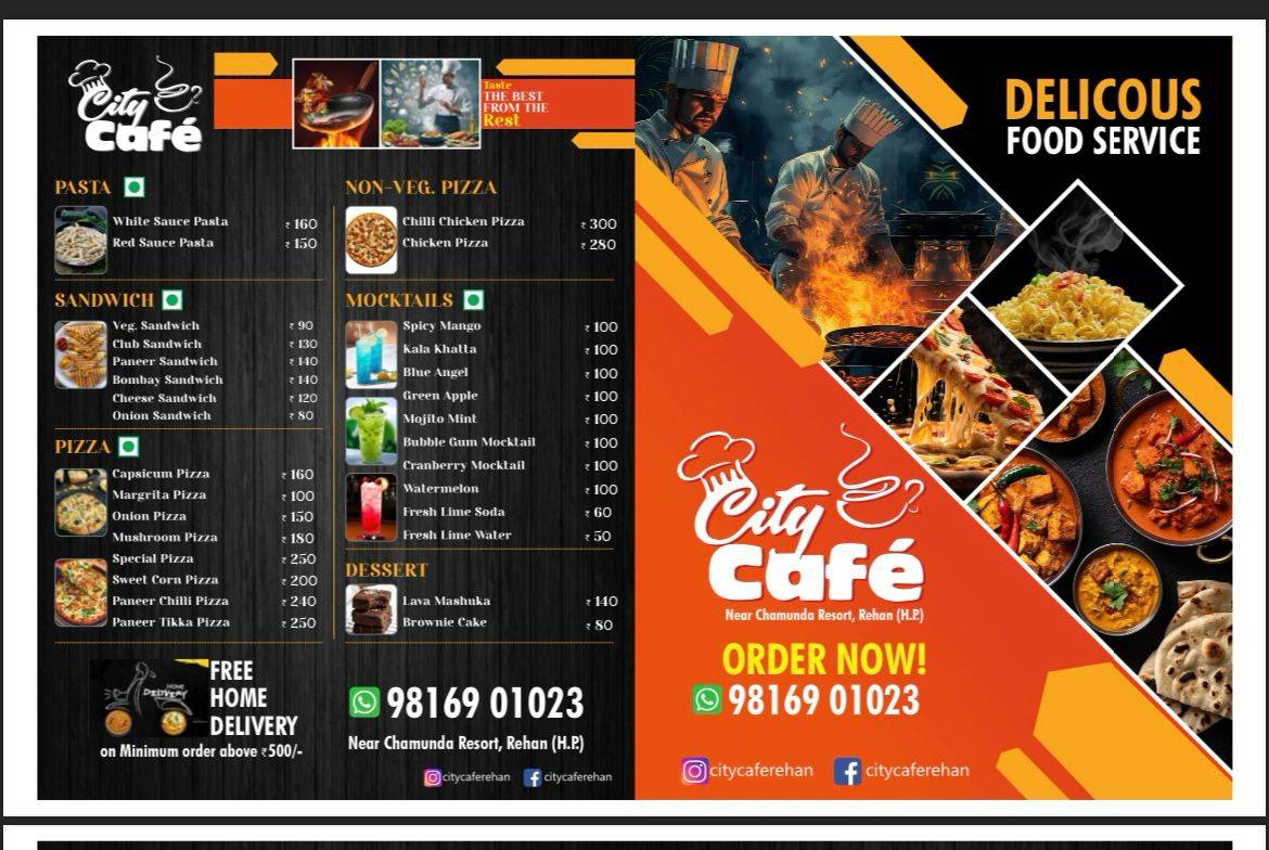 City Cafe Rehan menu