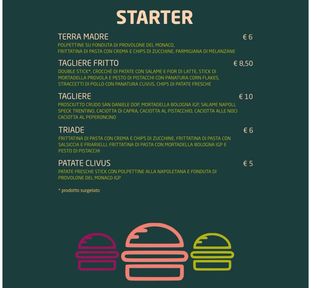 Menu di Clivus Burger & Wine Store 