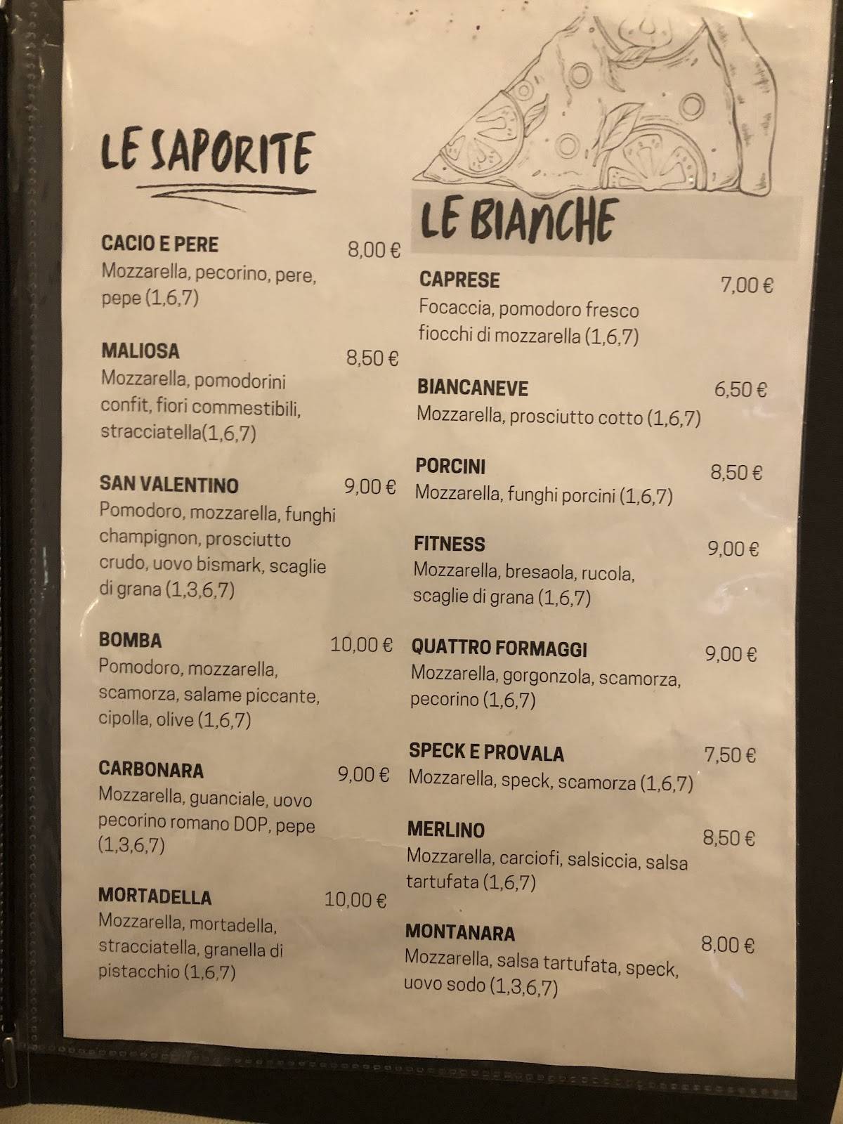Menu di Club da Mario 