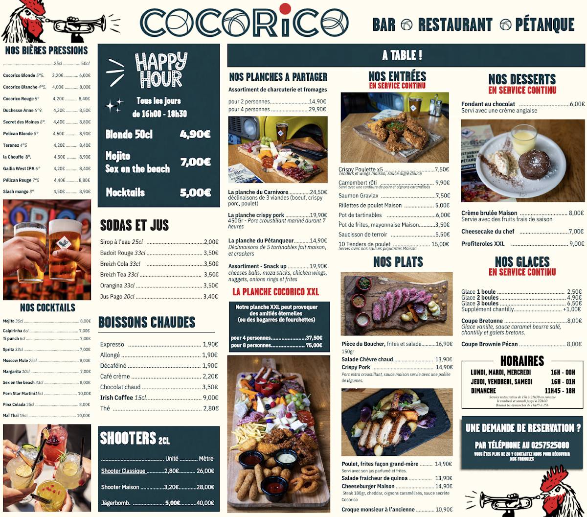 Menu de Cocorico