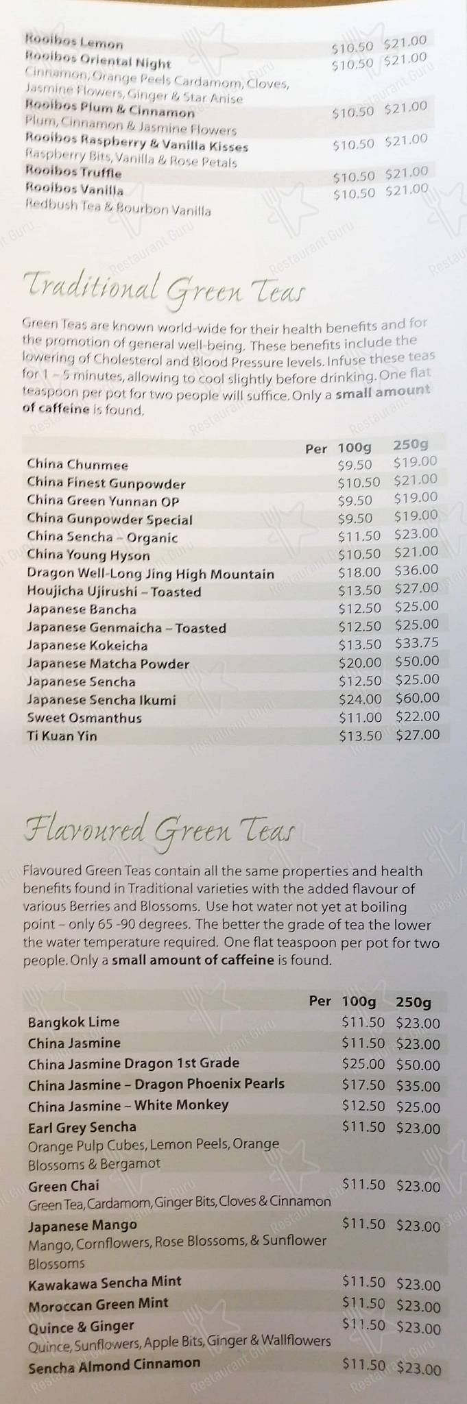 Menu at Coffee and Tea Lovers Epsom cafe, Auckland, 567 Manukau Rd