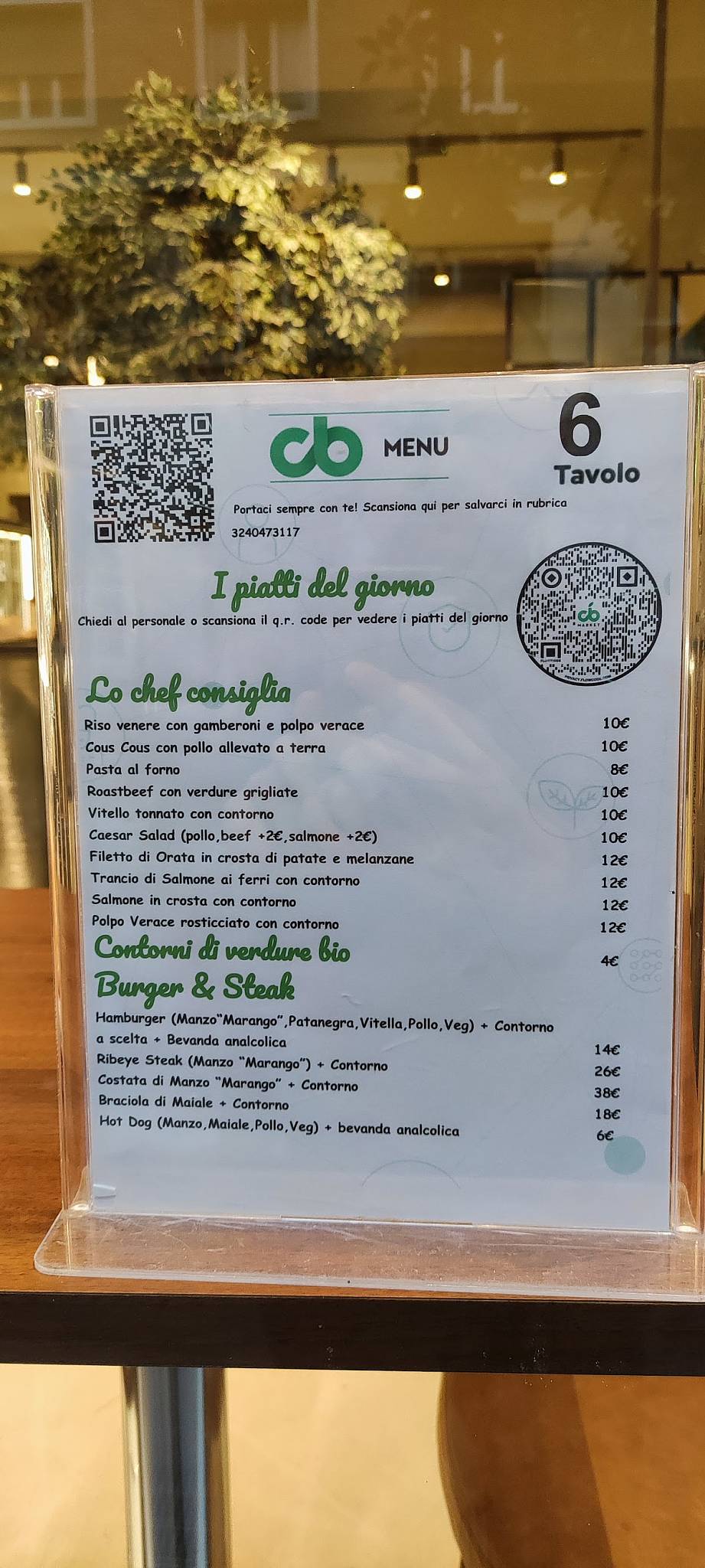 Menu di Coinbar Roma - Barberini 