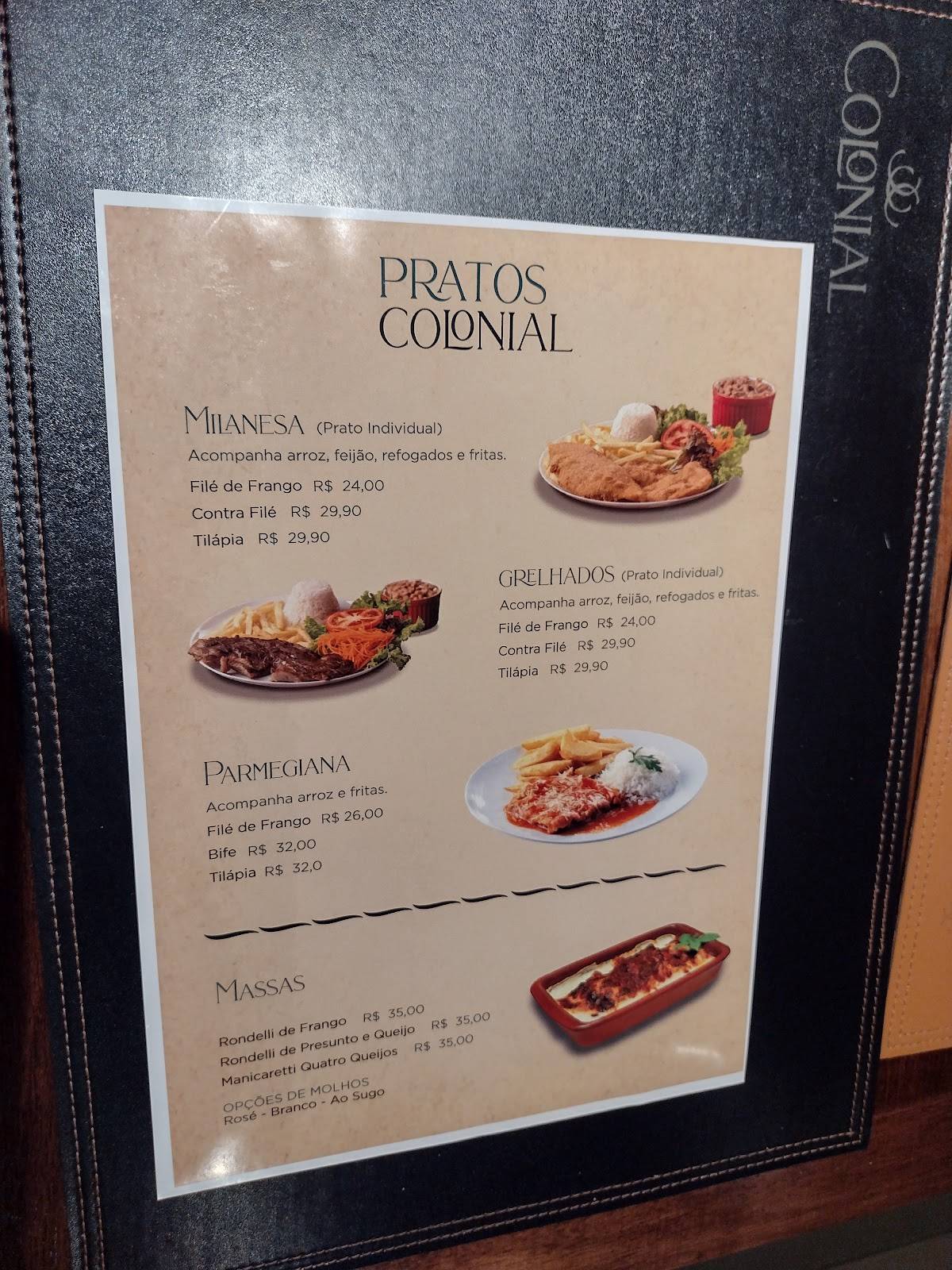 Colonial Pedreira - Café, Bar e Restaurante cardápio