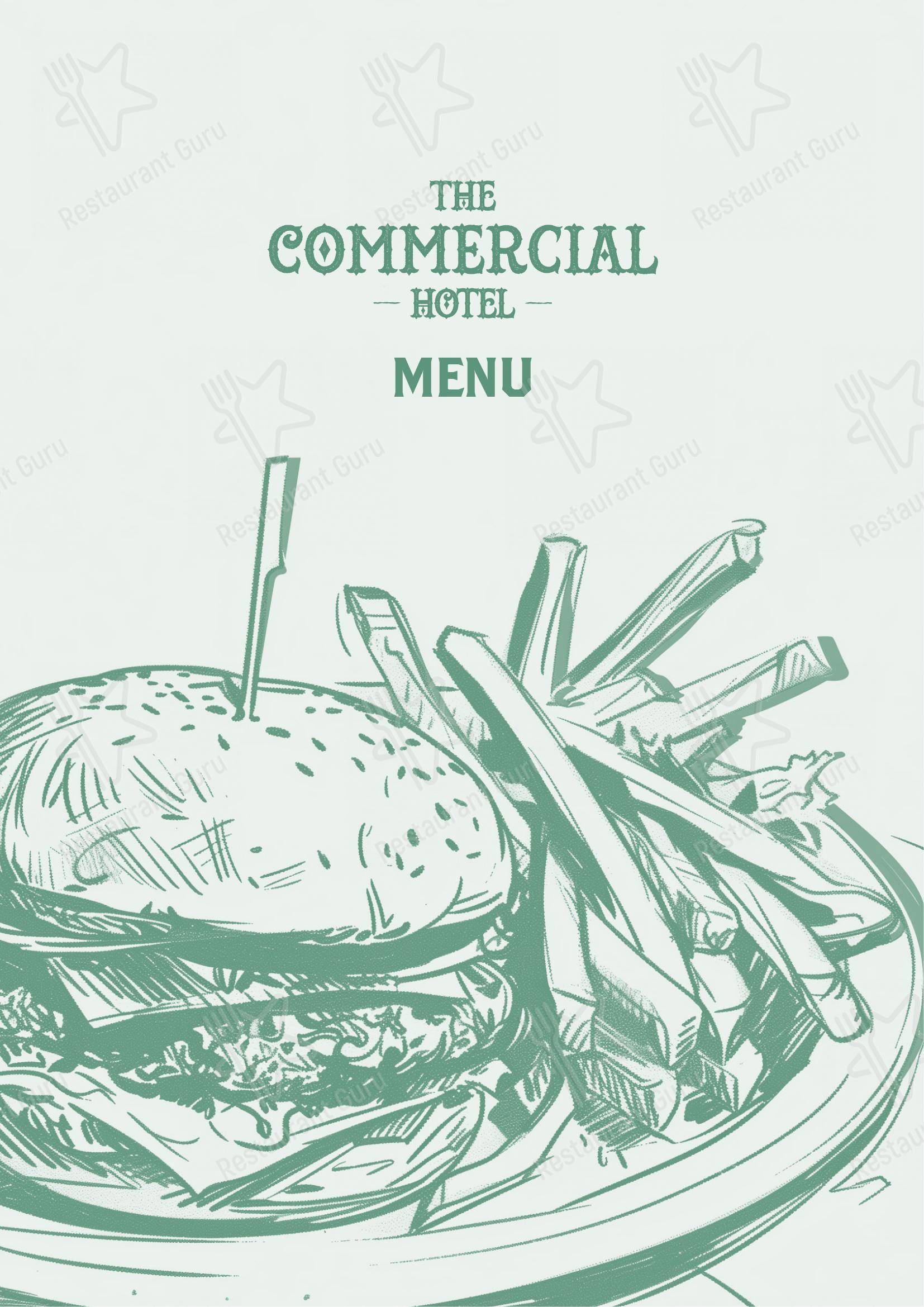 Menu at Commercial Hotel Motel pub & bar, Lithgow