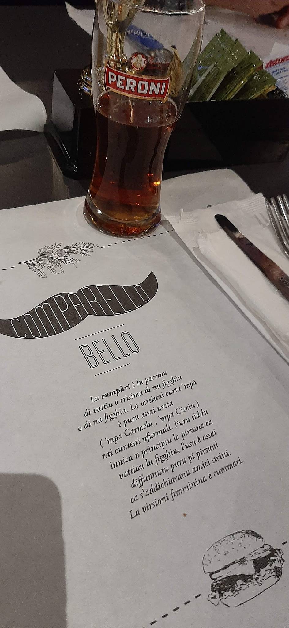 Menu di Comparello Bello Palermo 