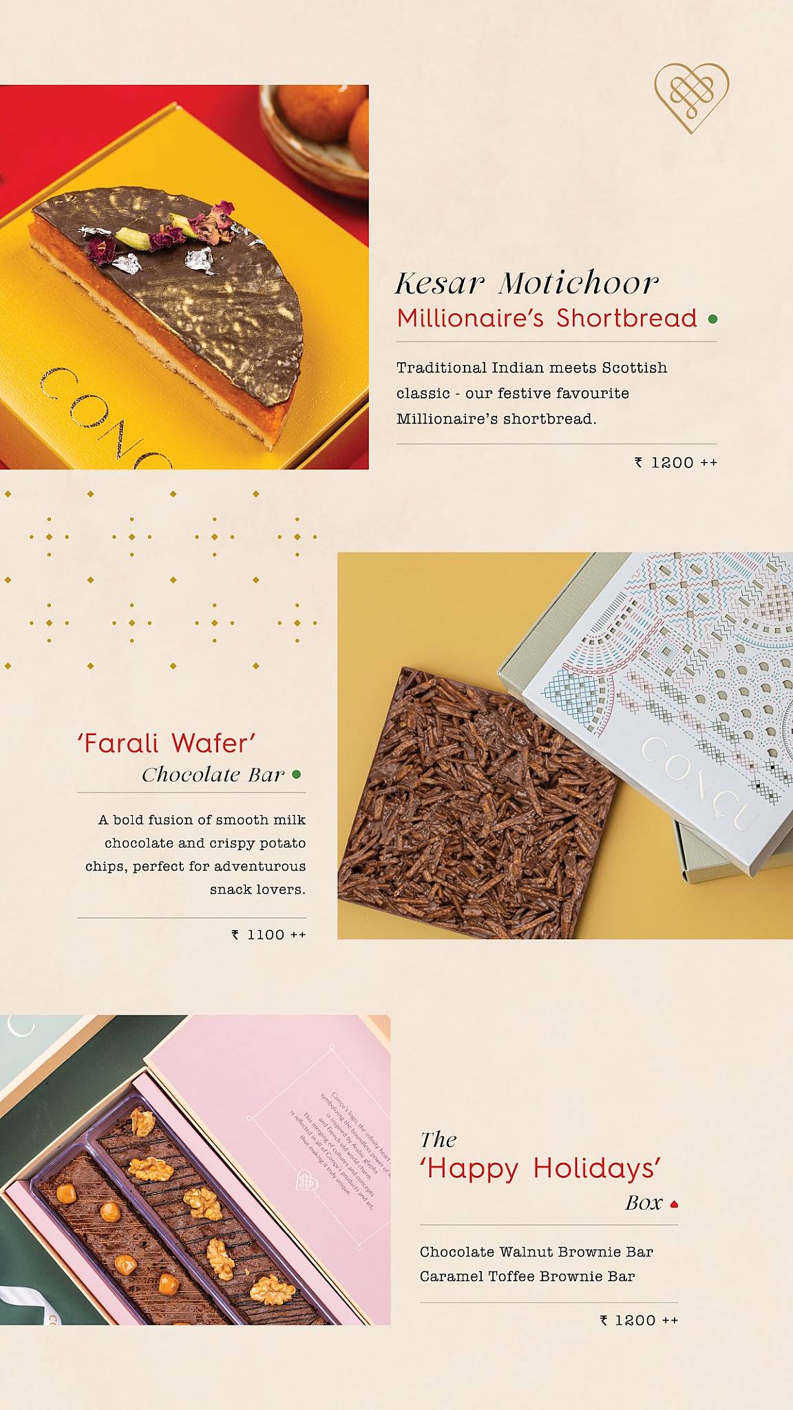 Conçu Jubilee Hills menu