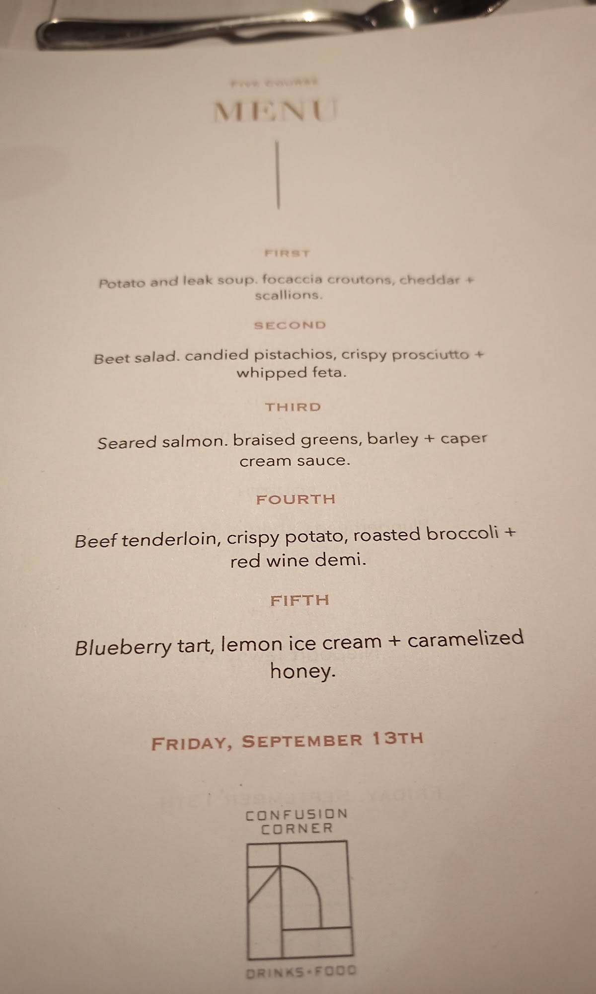Menu at Confusion Corner Drinks + Food pub & bar, Winnipeg