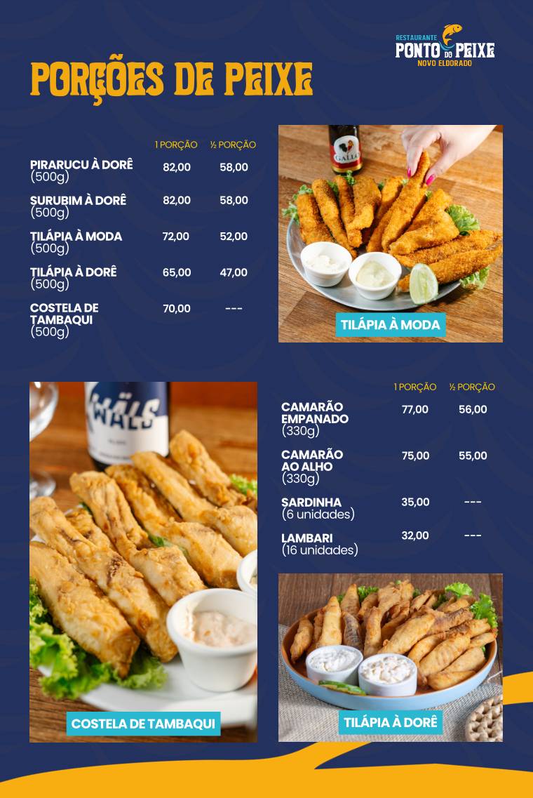 Ponto Do Peixe Novo Eldorado cardápio