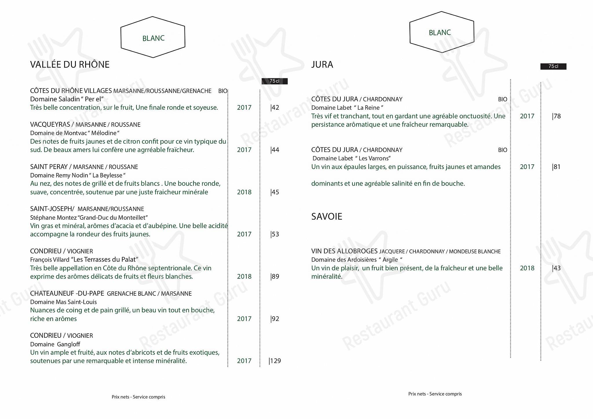 Coretta dans Paris - Set menu