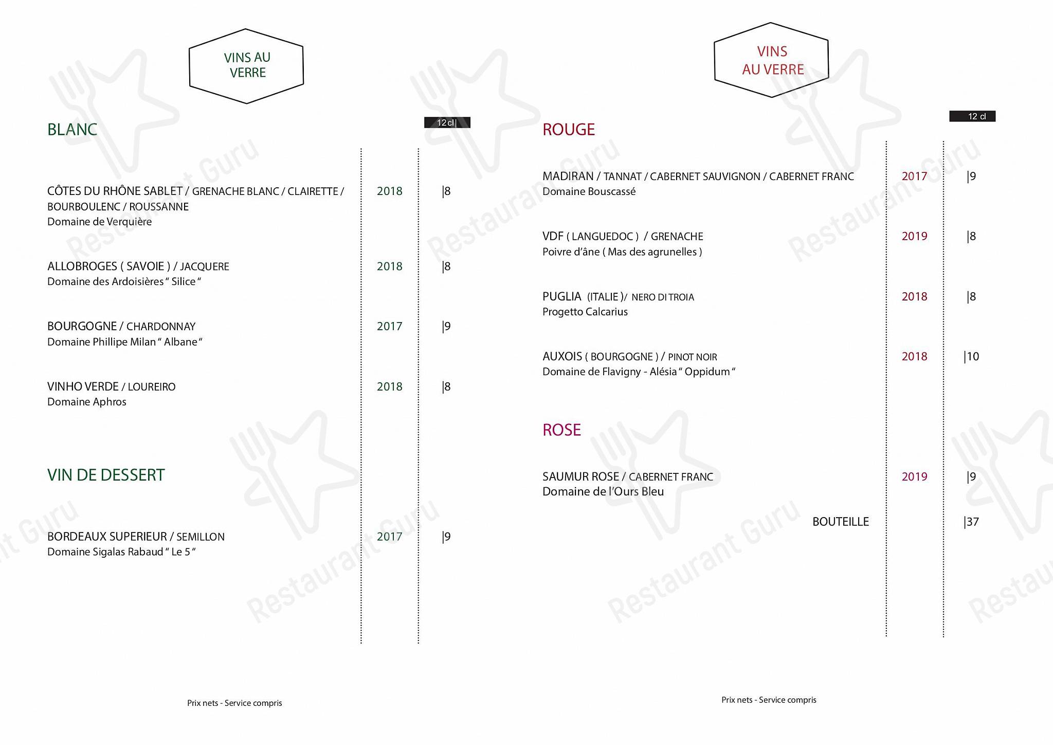 Set menu pour Coretta restaurant