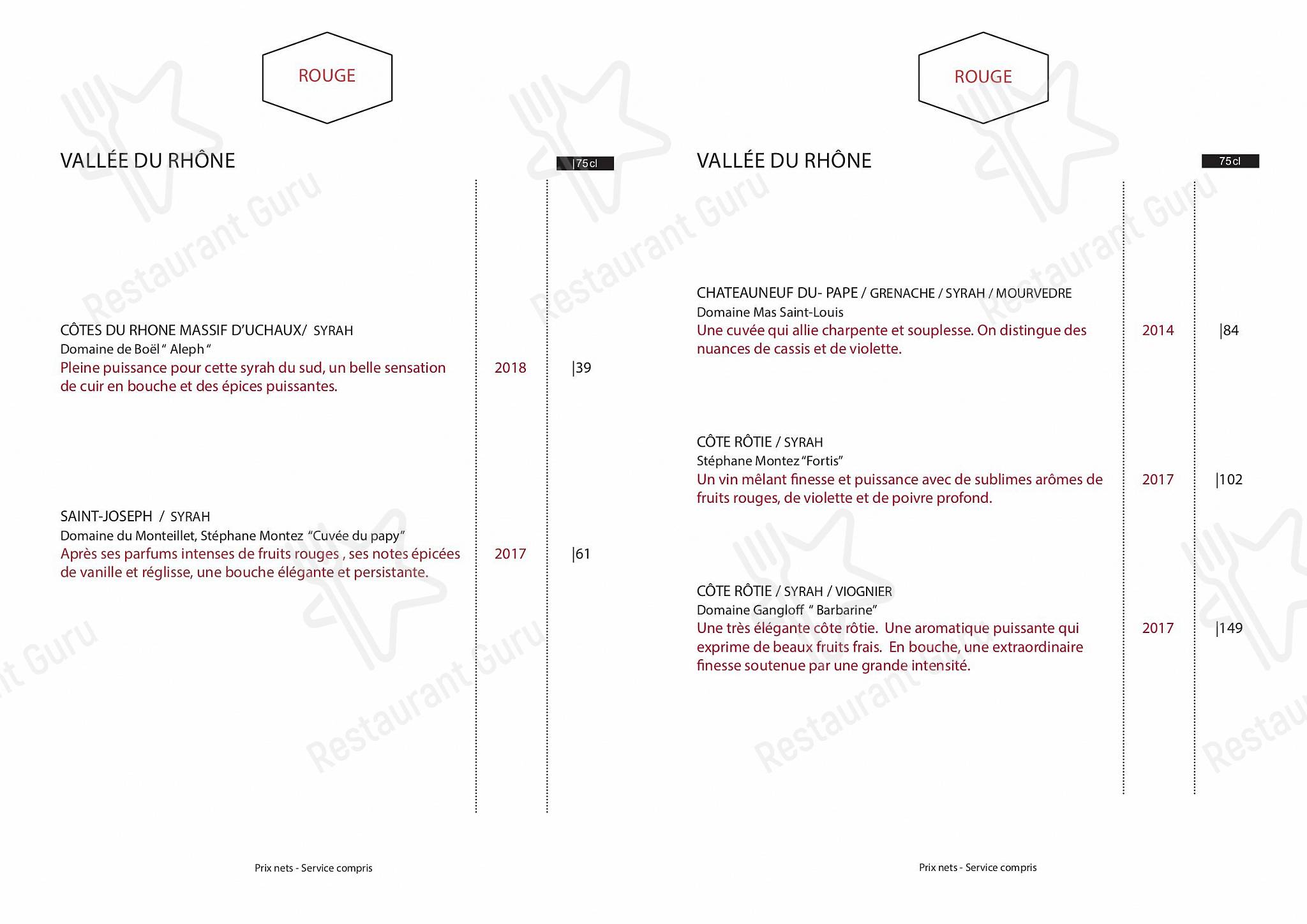 Set menu pour Coretta restaurant