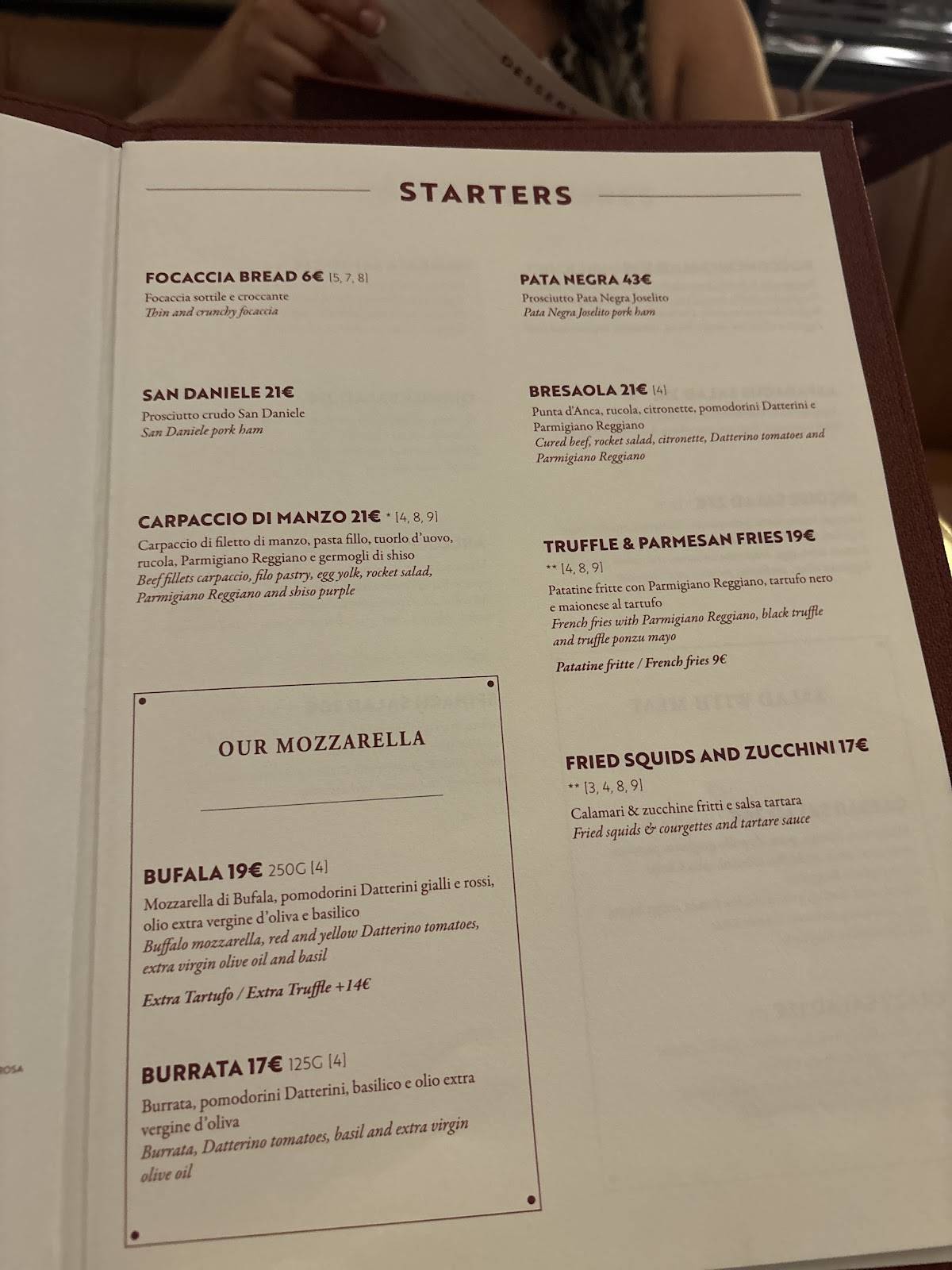 Menu di Crazy Pizza Rome 