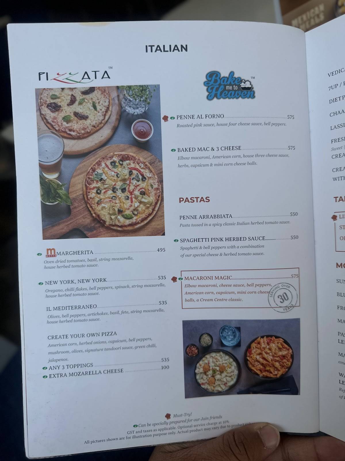 Cream Centre Thane menu
