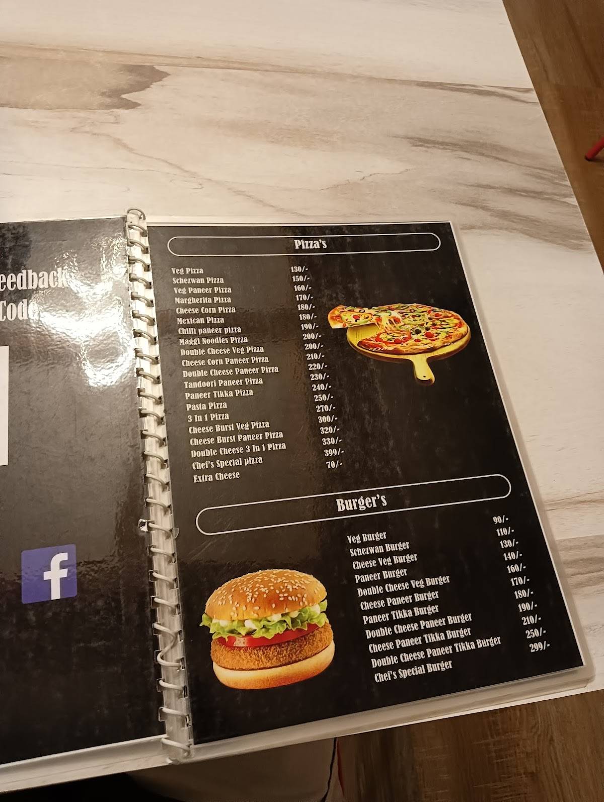 Crispia Inn menu