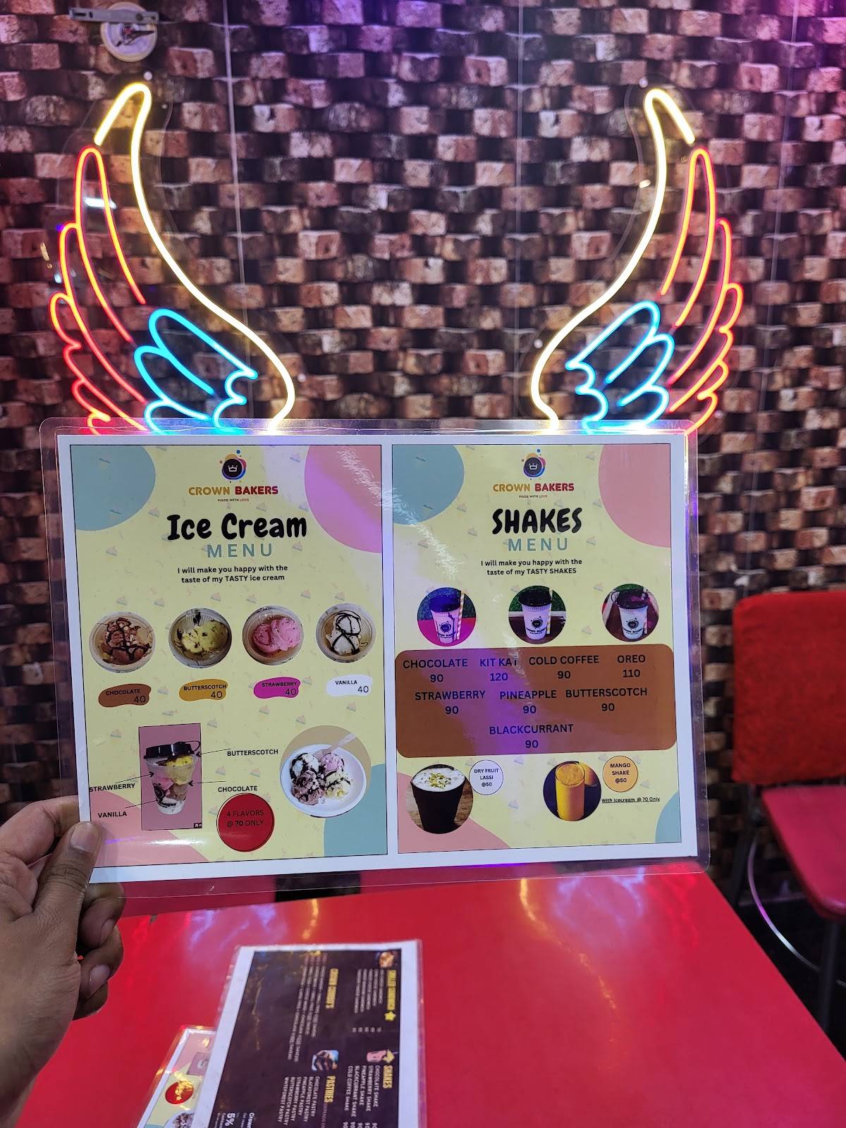 Crown Bakers & Restaurant menu