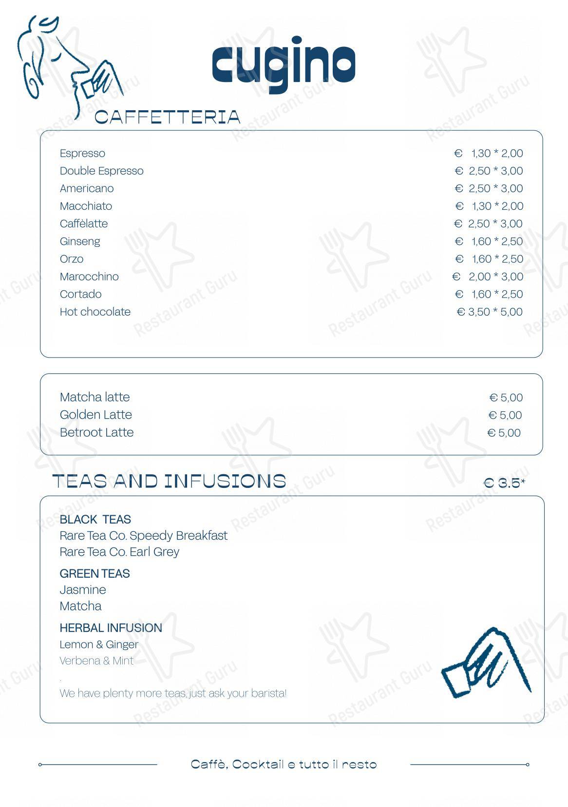 Menu di Cugino - Menu