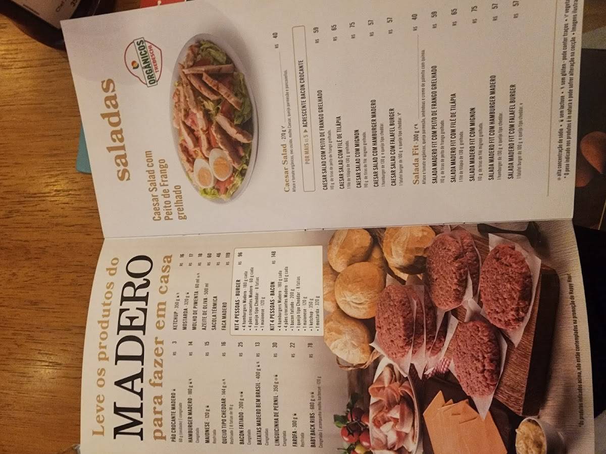 Madero Steak House Champagnat cardápio
