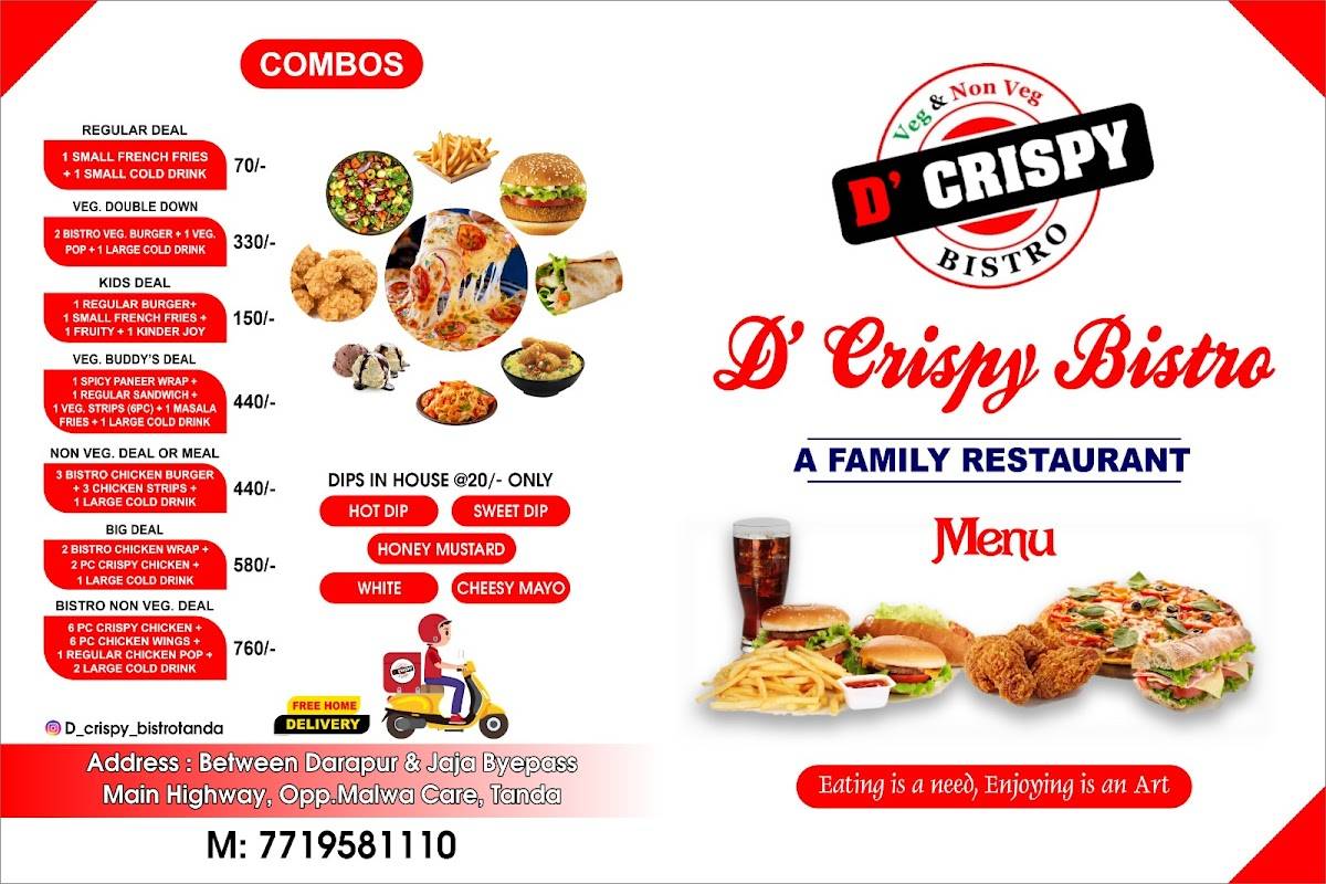 D Crispy Bistro menu