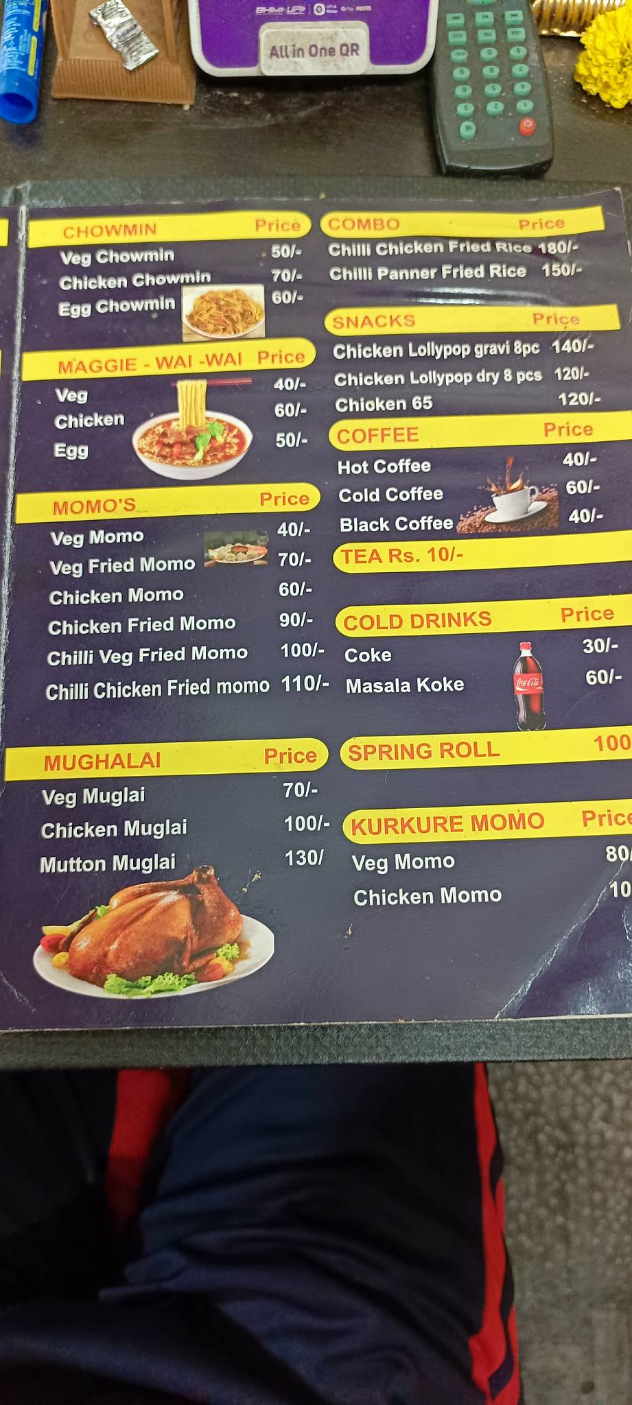 DK Cafe menu