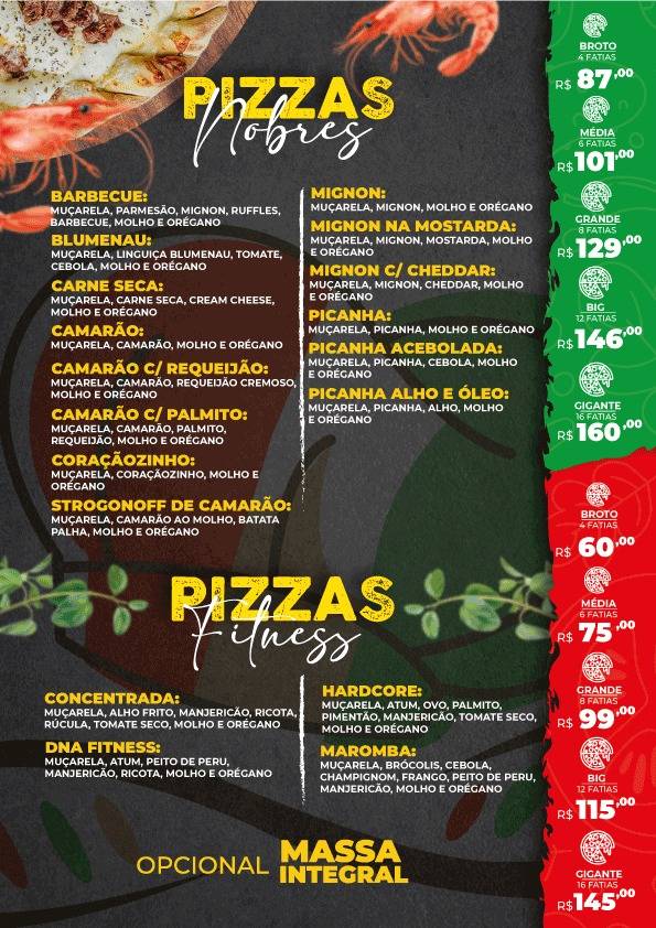 DNA da Pizza Joinville cardápio
