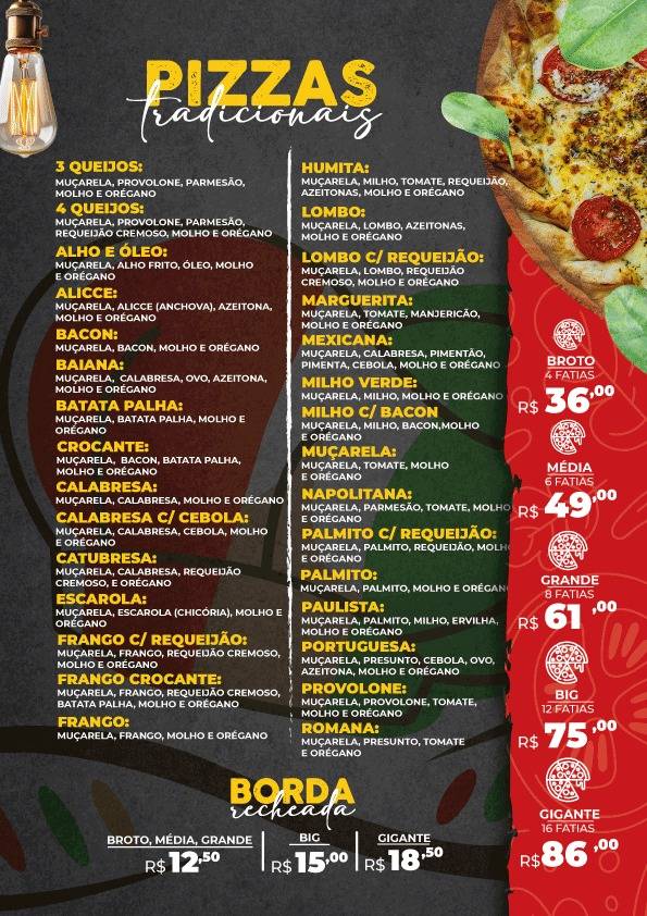 DNA da Pizza Joinville cardápio