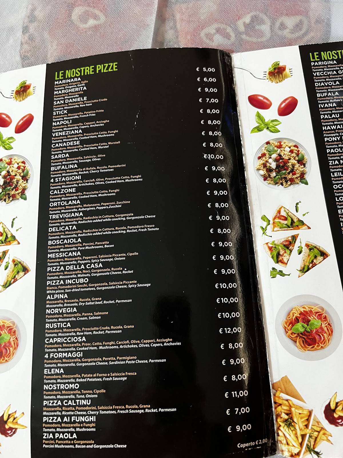 Menu di Ristorante Pizzeria da Gian Piero 