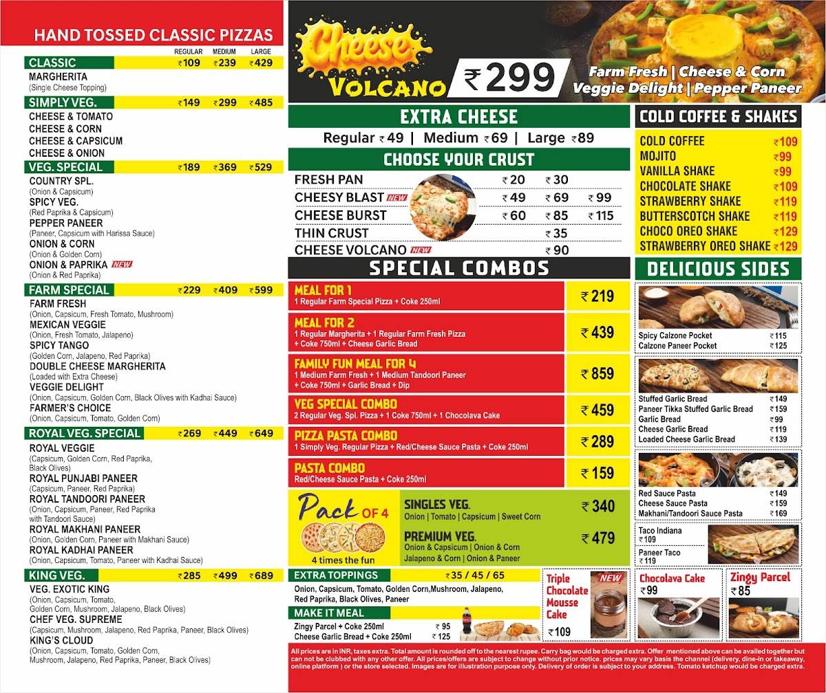 Da Pizza Palace Sant nagar menu