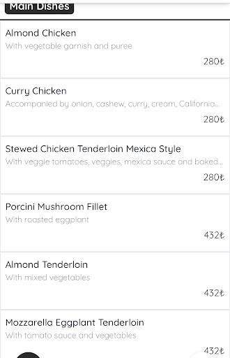 Menu de Dababa Restaurant