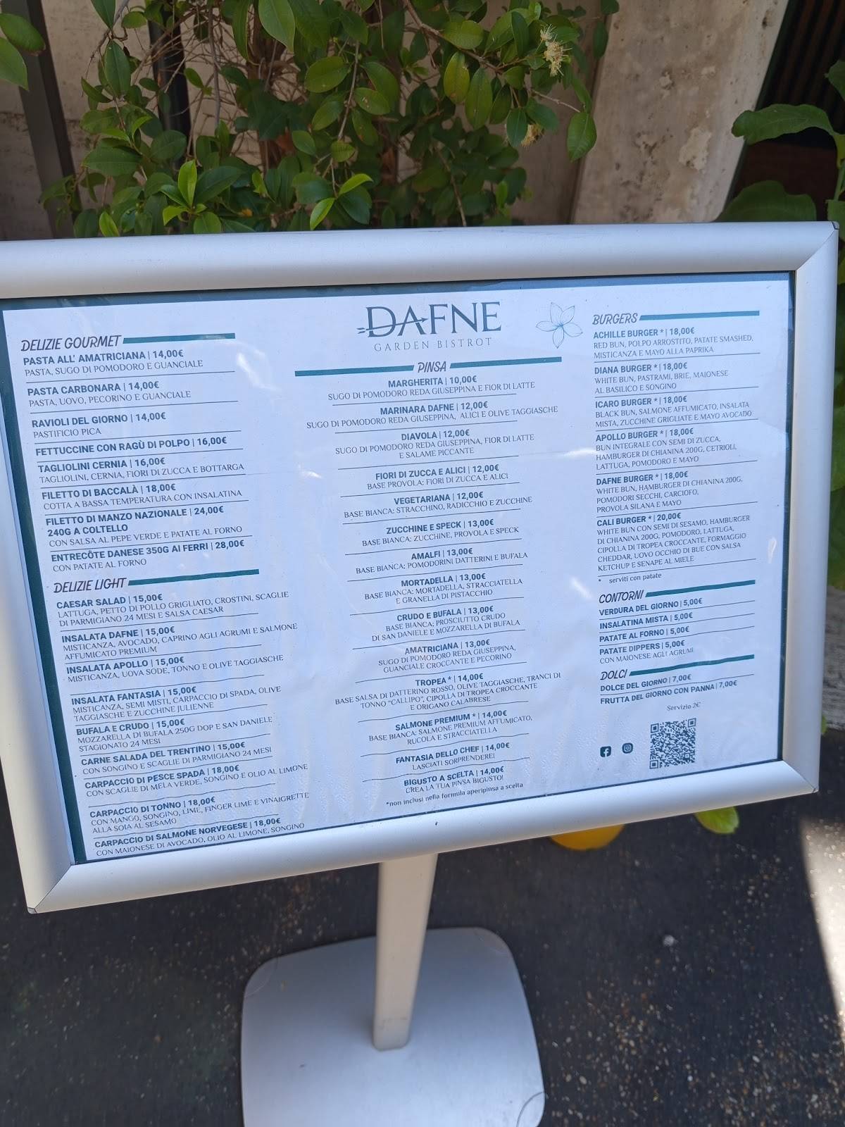 Menu di Dafne Garden Bistrot 