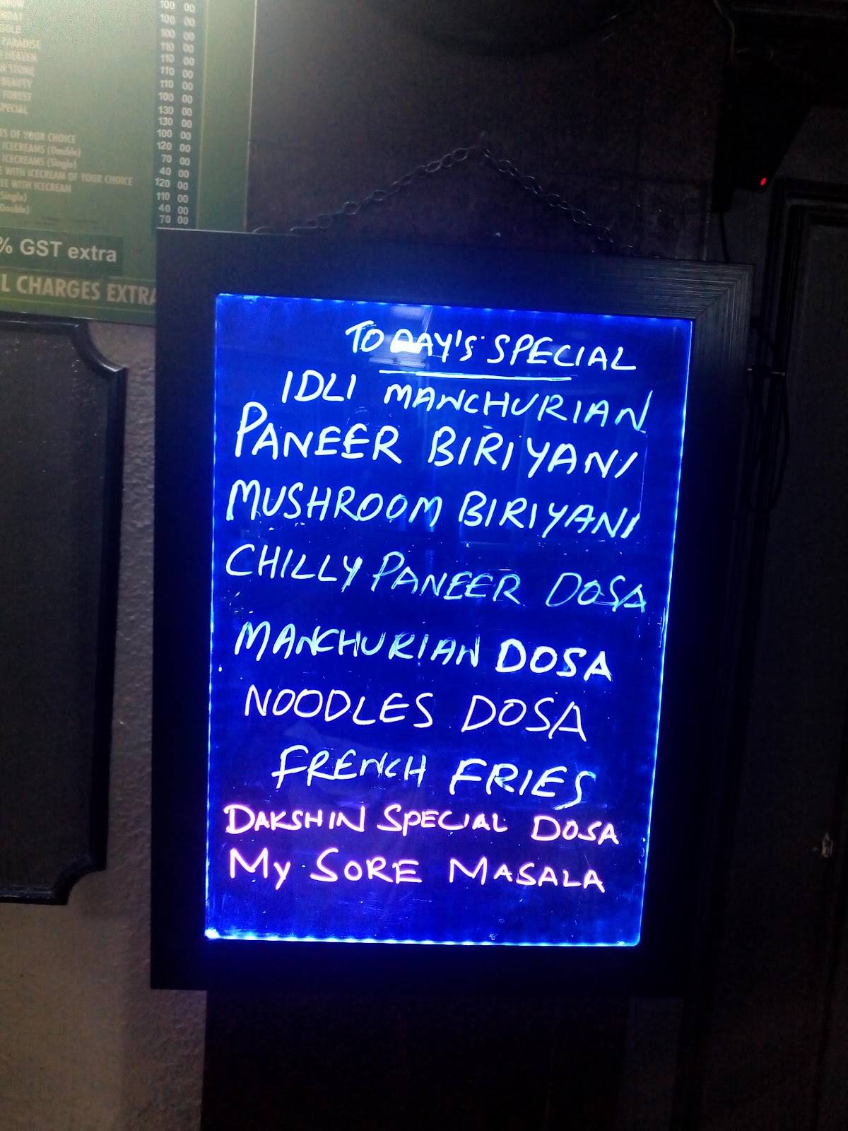 Dakshin - The Veg menu