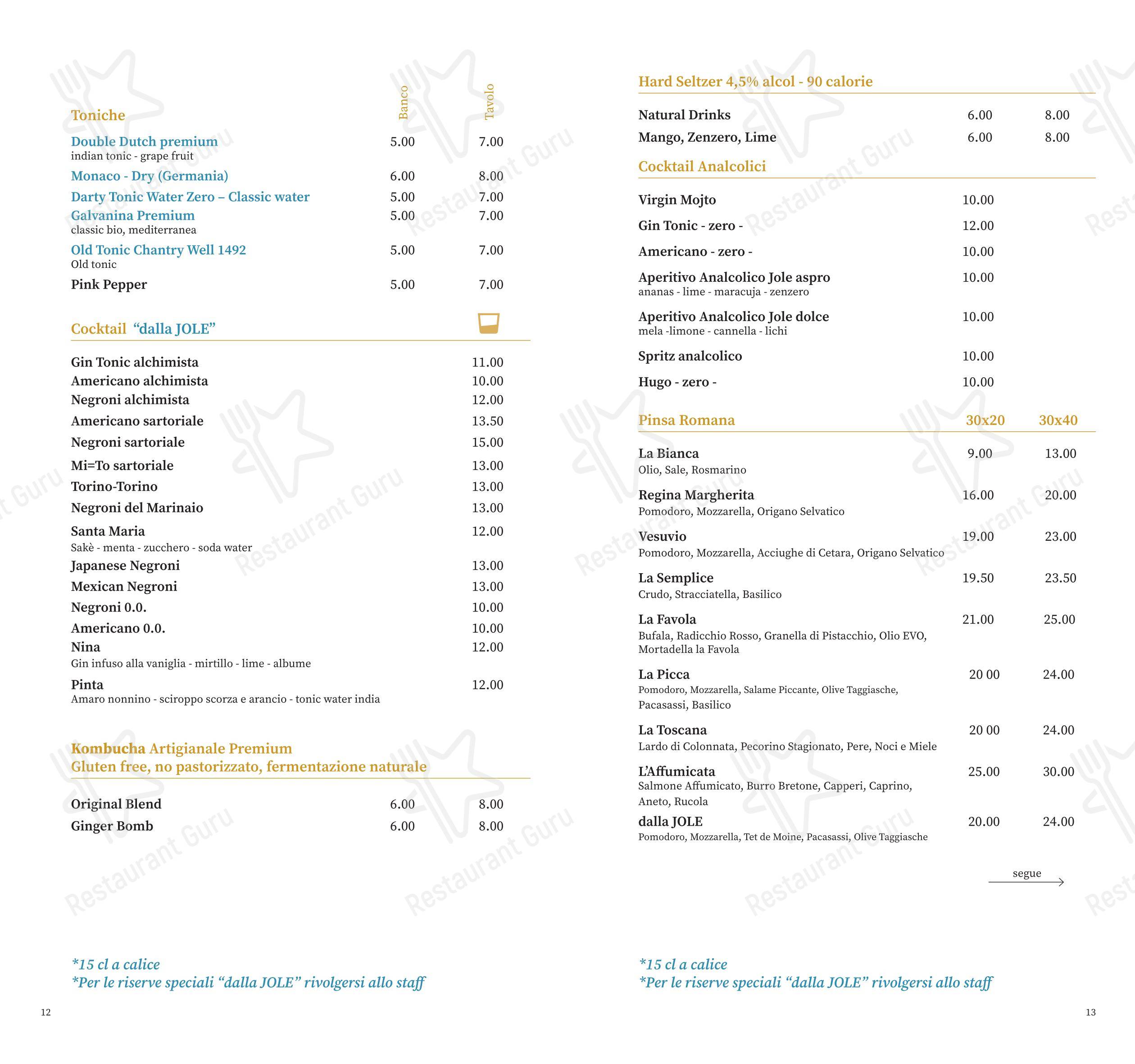 Dalla Jole molo Rimini in Rimini - Menu