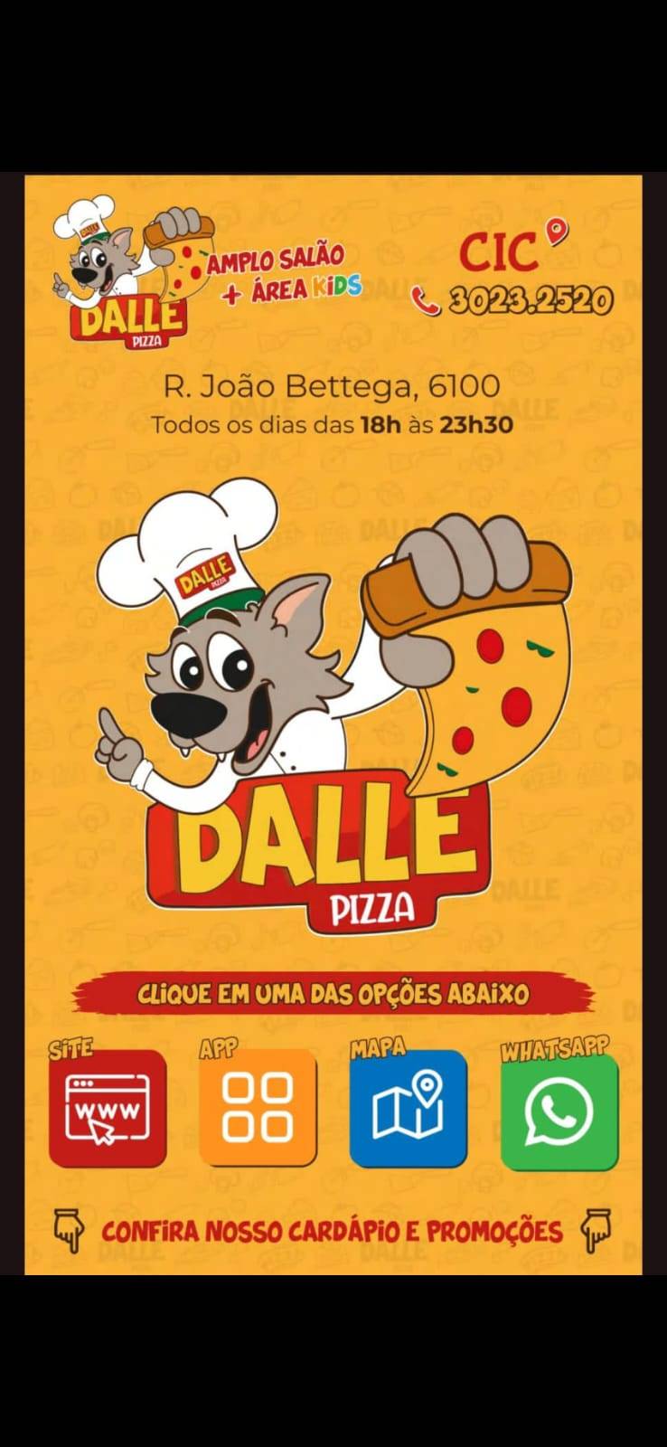 Dalle Pizza - CIC cardápio