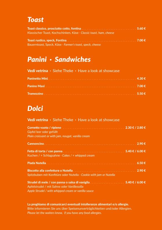 Menu di DanterEat 