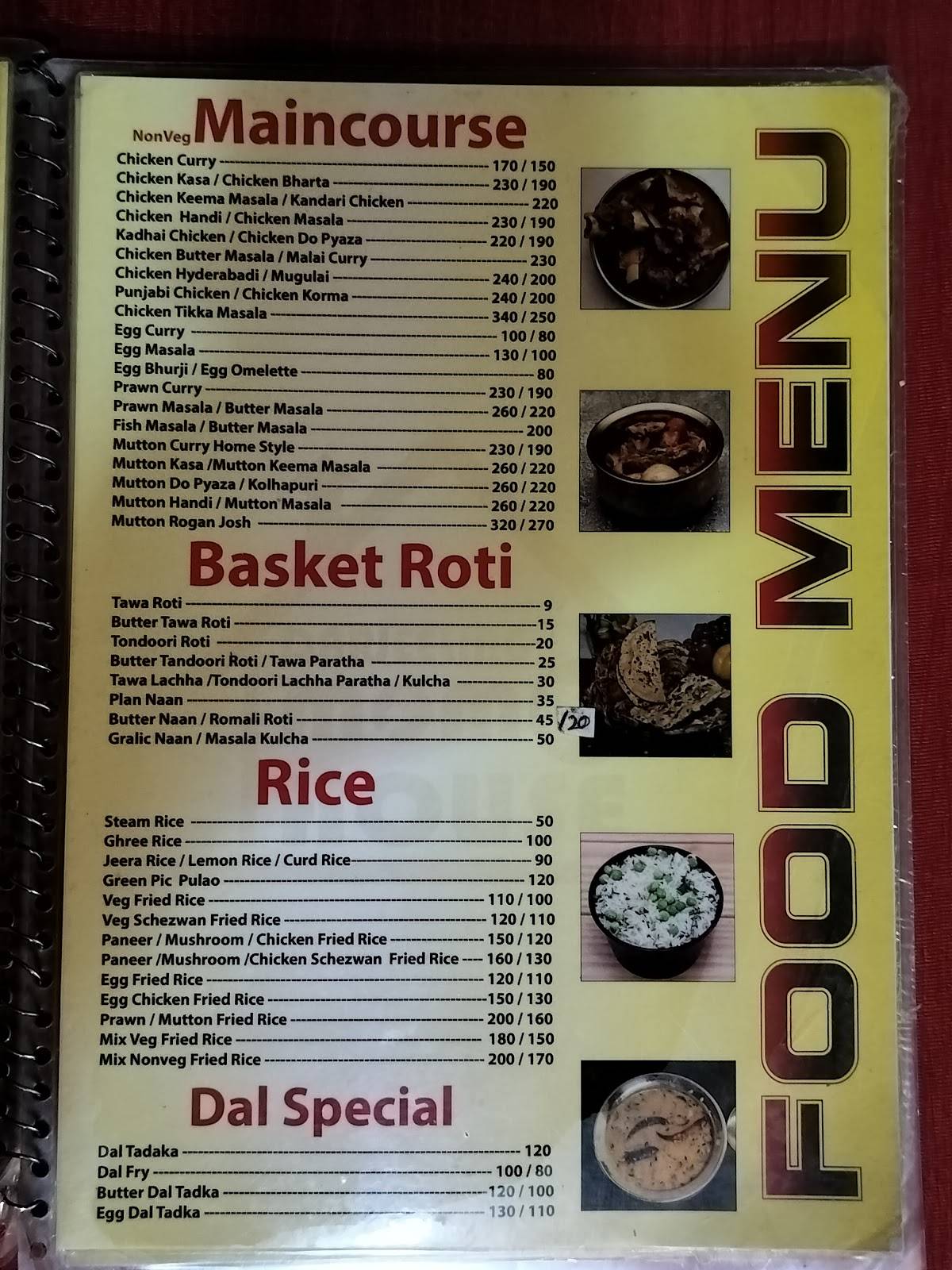 Darjeeling Kitchen menu