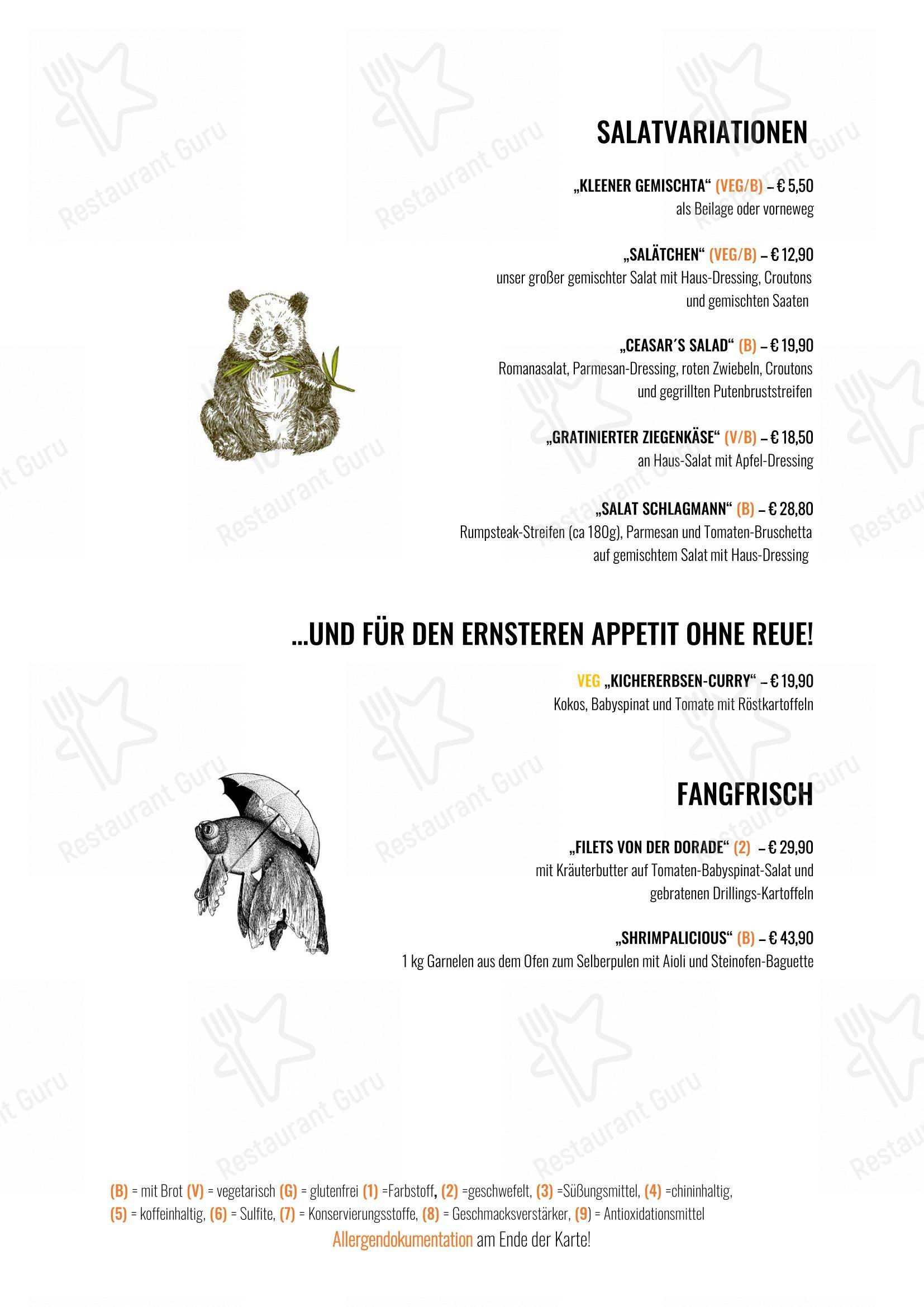 Menu bar pour Das Bootshaus - Restaurant Heidelberg restaurant