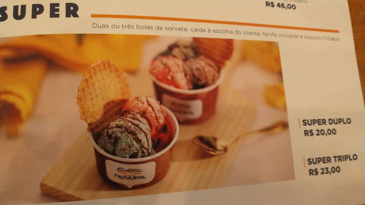 Frisabor Boa Vista: Açaí, Cremes, Frutas, Toppings, Sorvete, Picolé, Sorveteria,Pizzas, Delivery em Recife PE cardápio