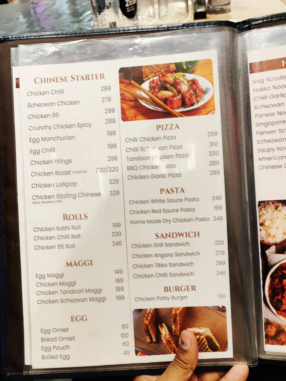 Destination cafe menu