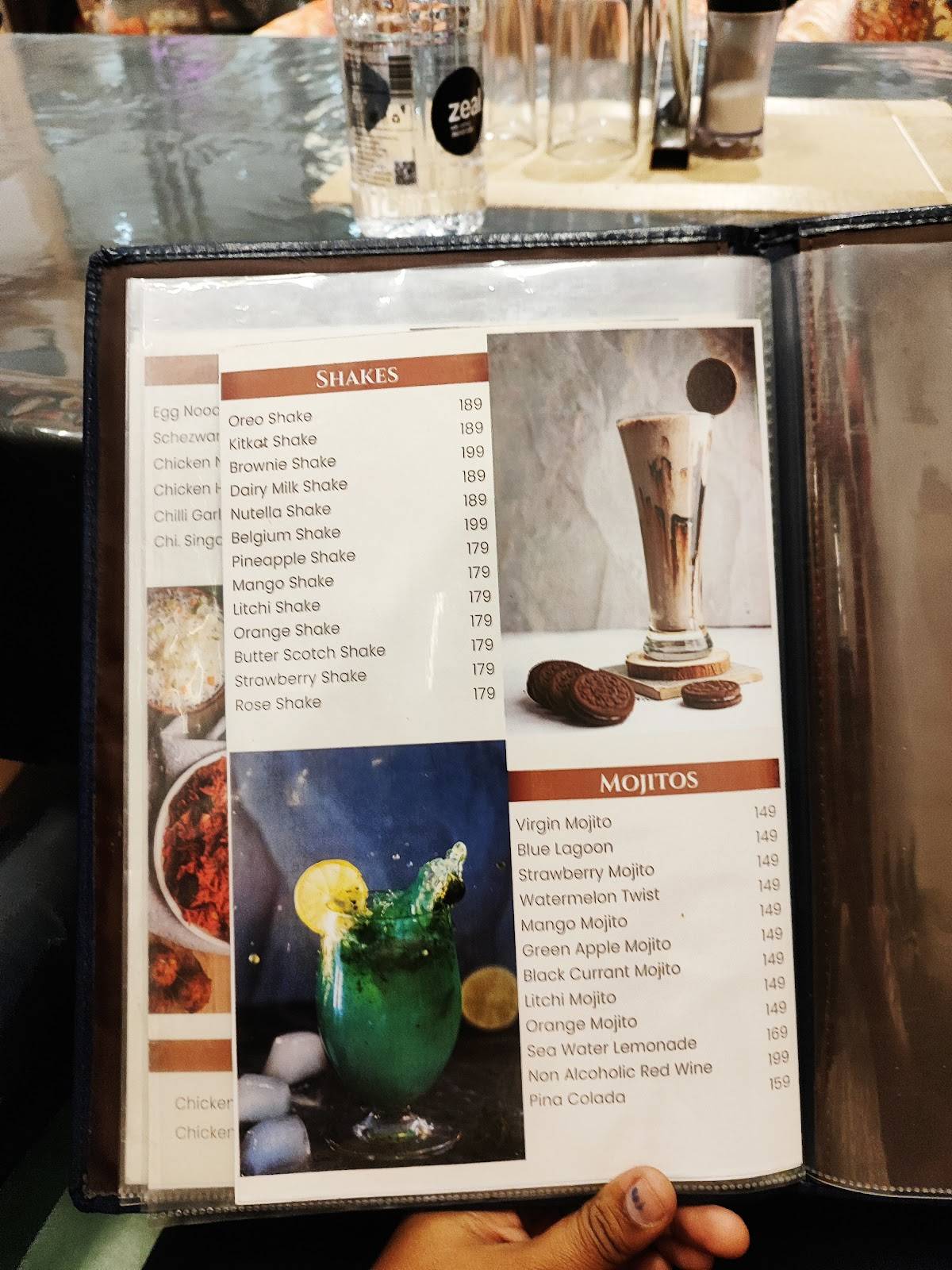 Destination cafe menu