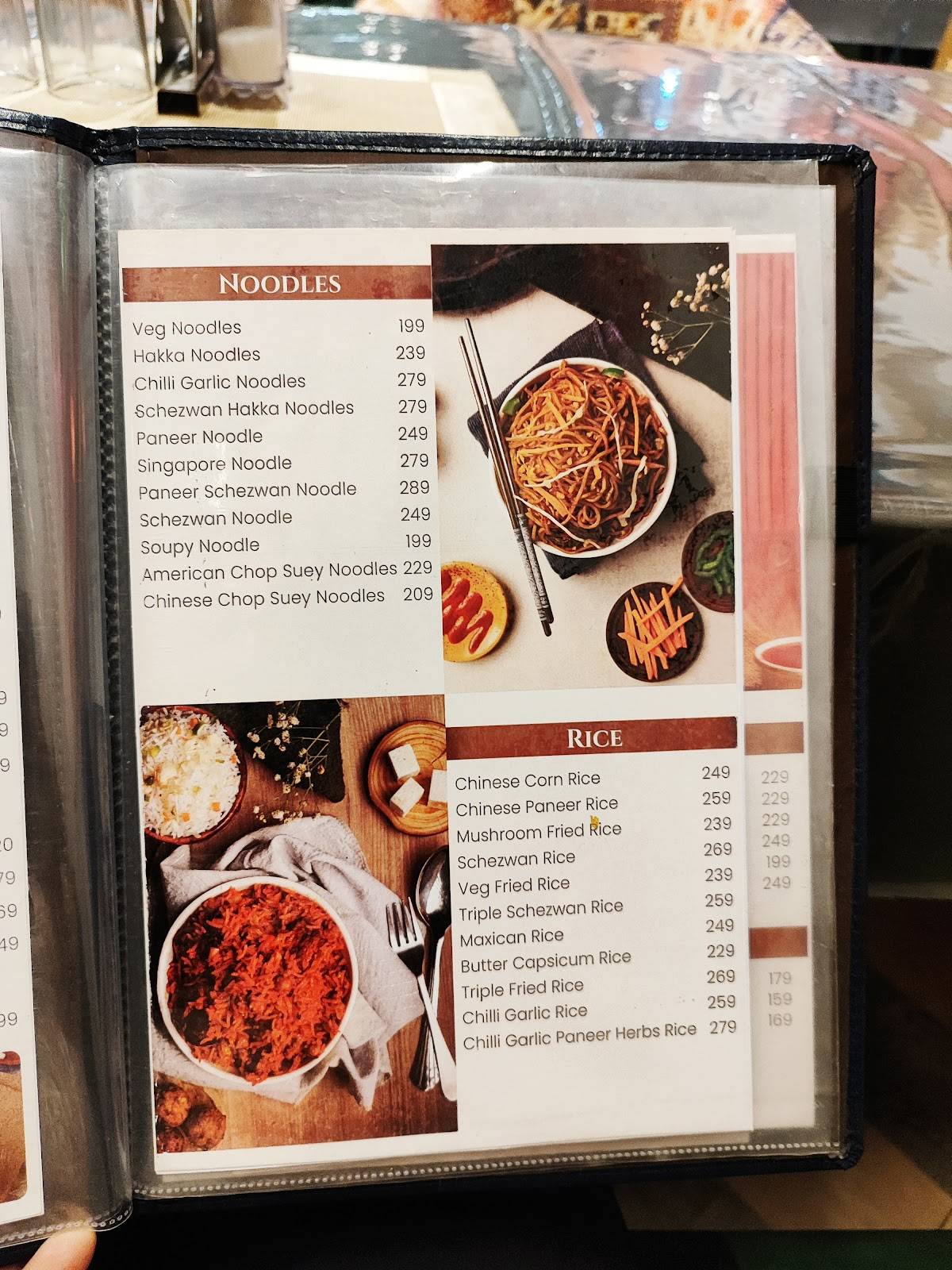 Destination cafe menu