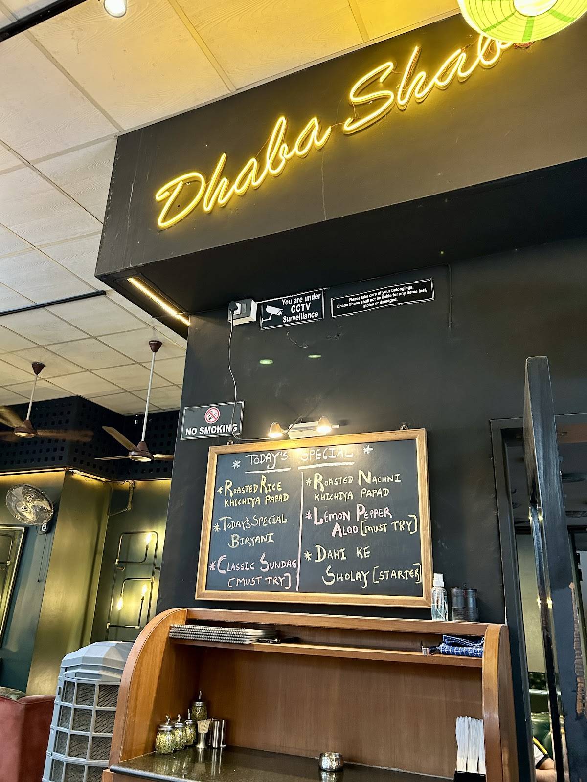 Dhaba Shaba Indian Veg Bistro menu