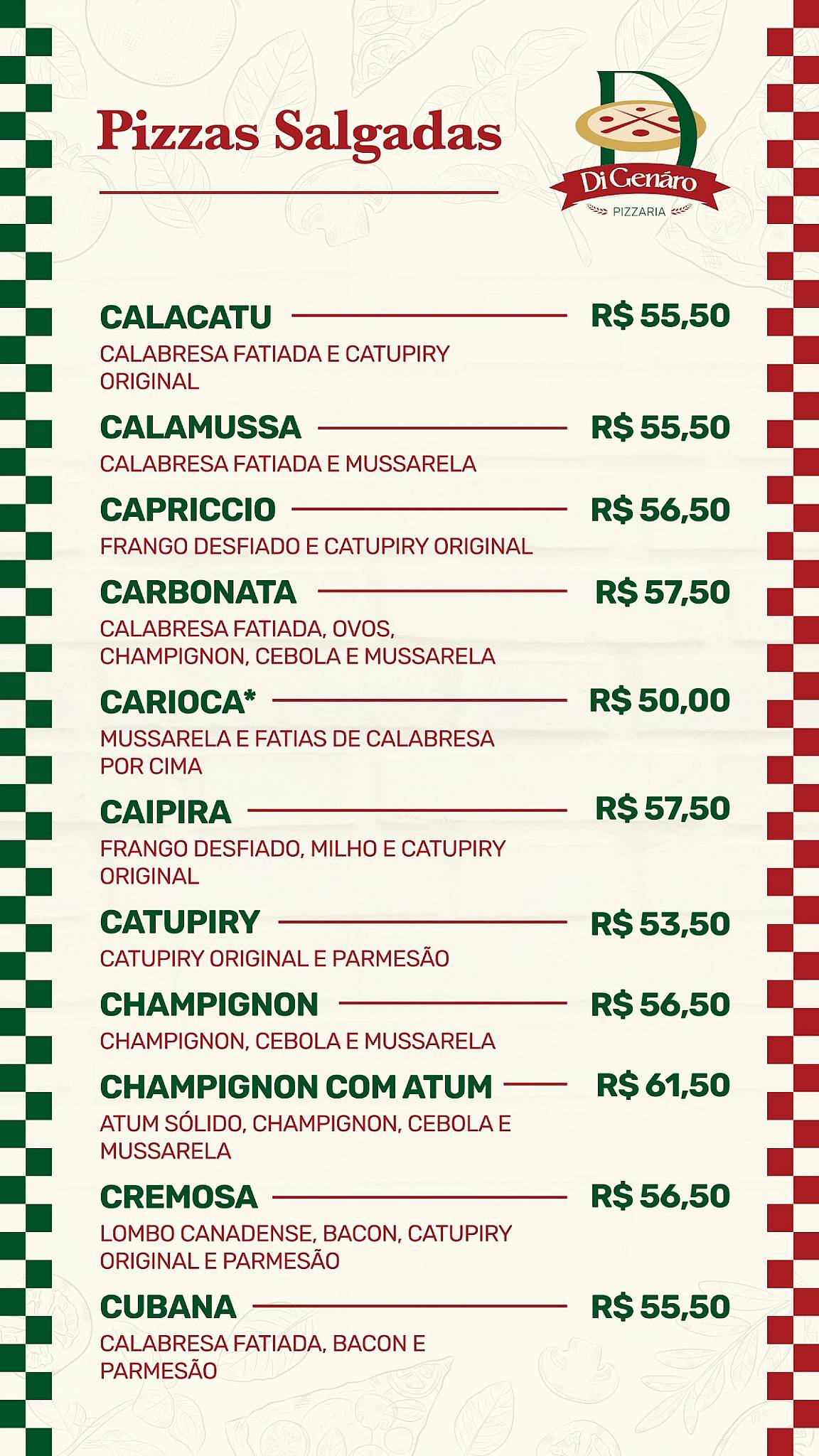Di Genaro cardápio