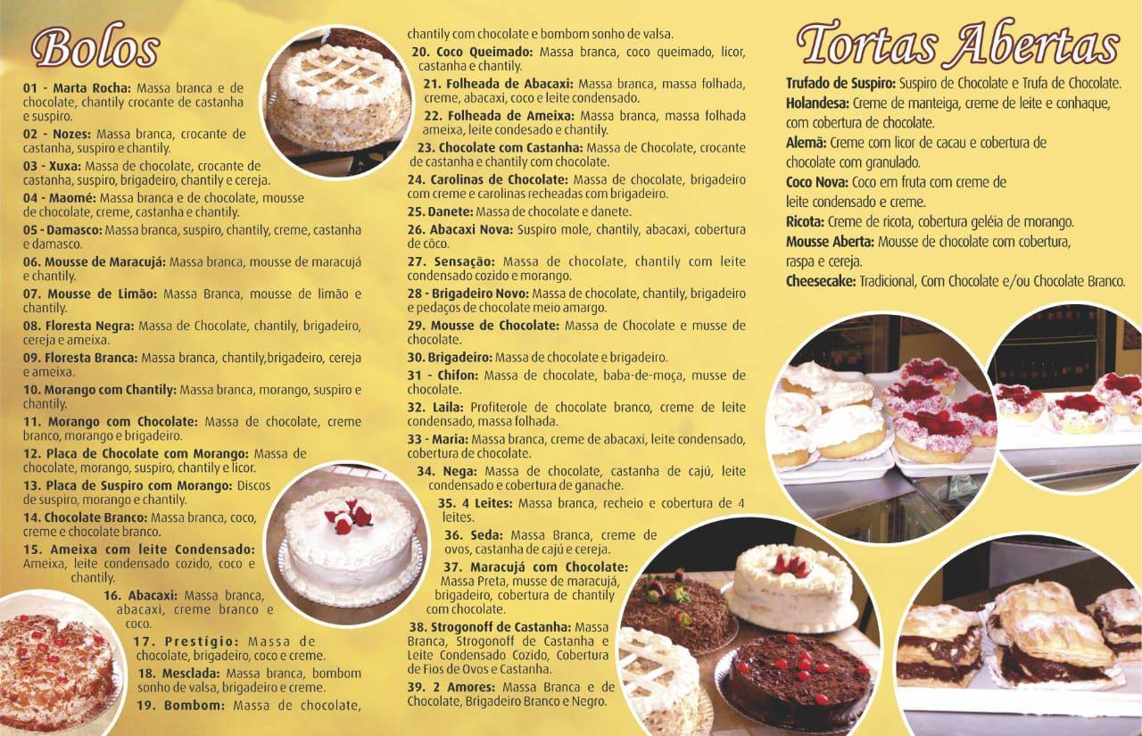 Doce & Pastel cardápio