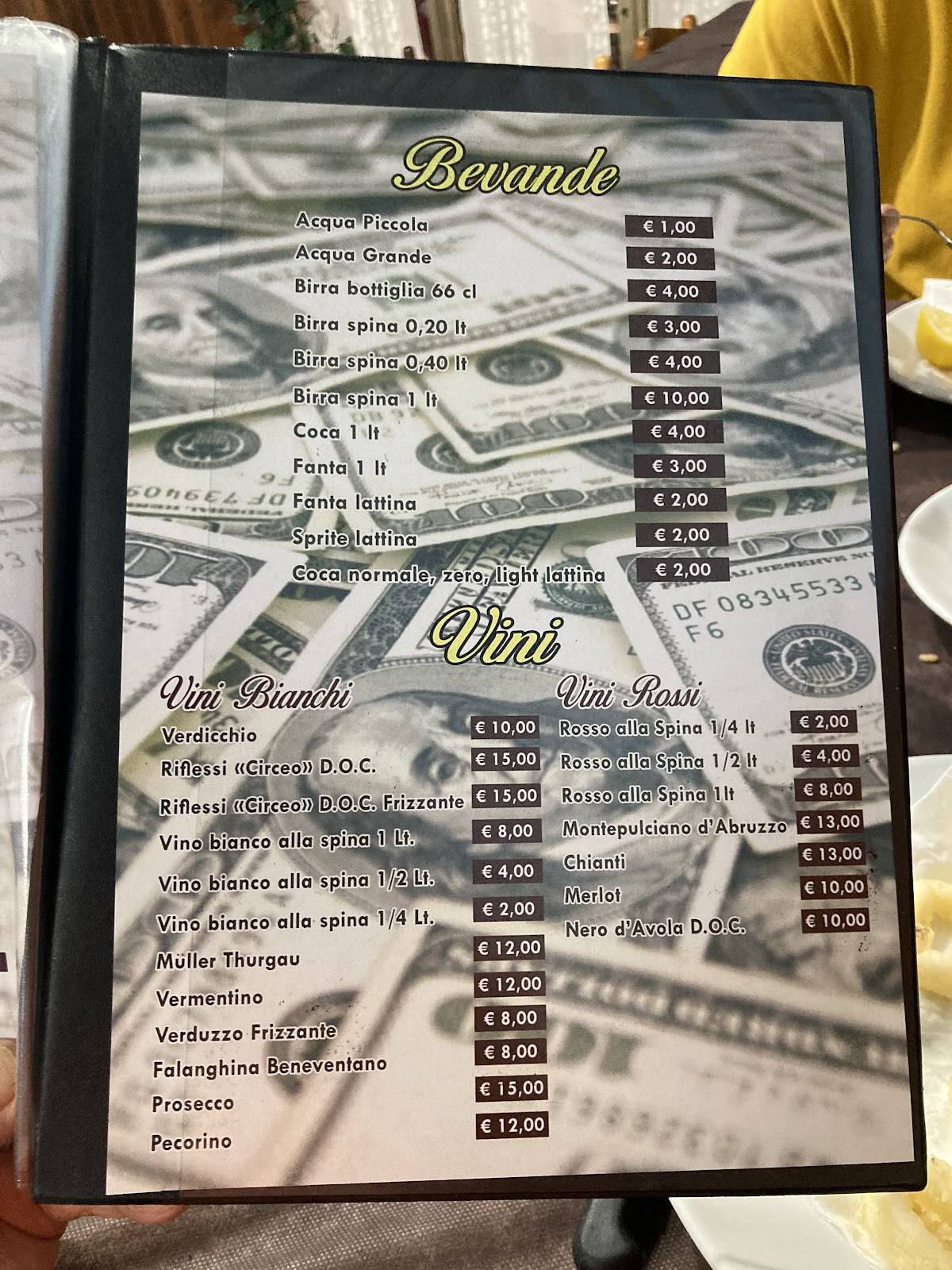 Menu di Dollaro 