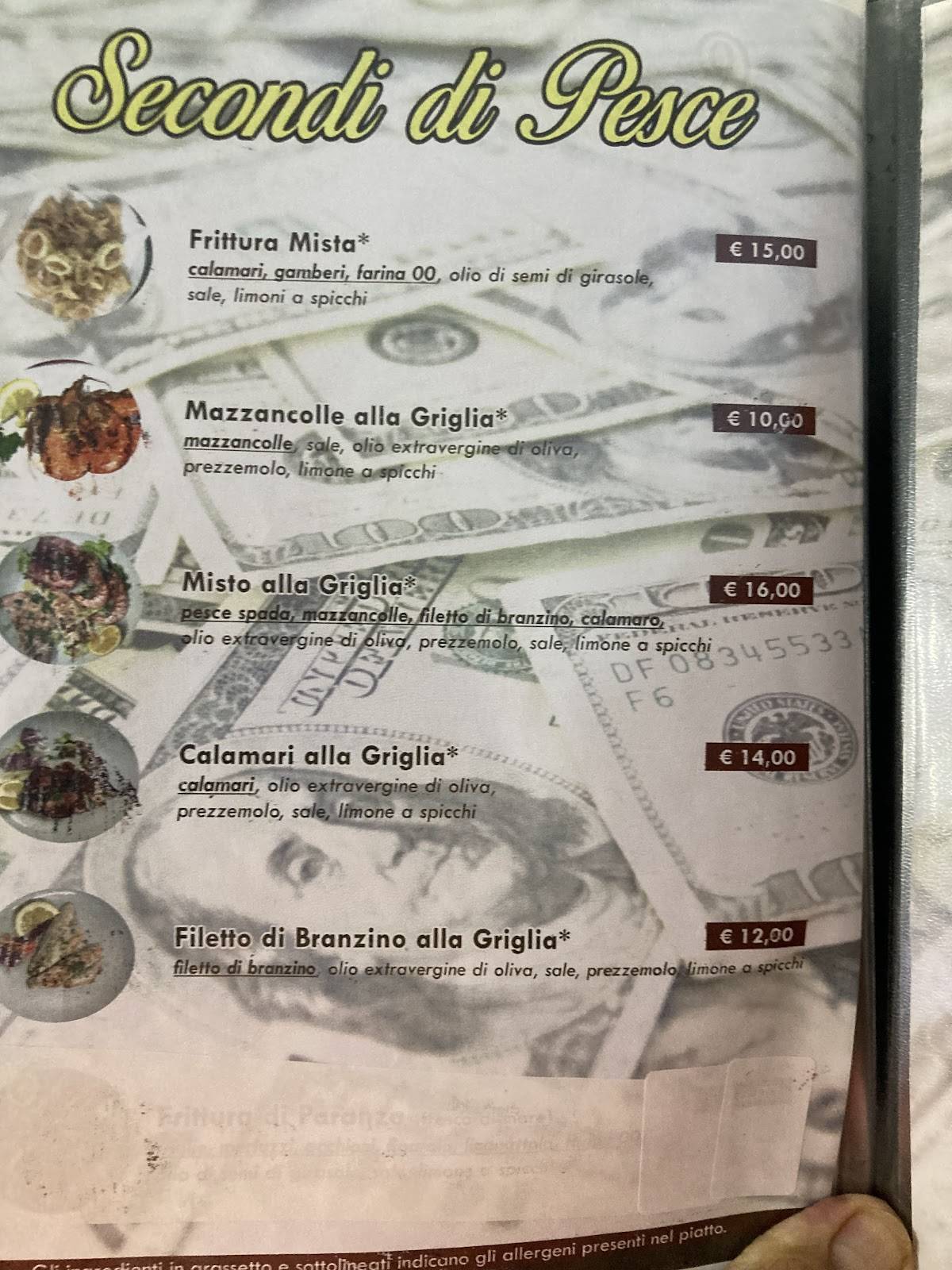 Menu di Dollaro 