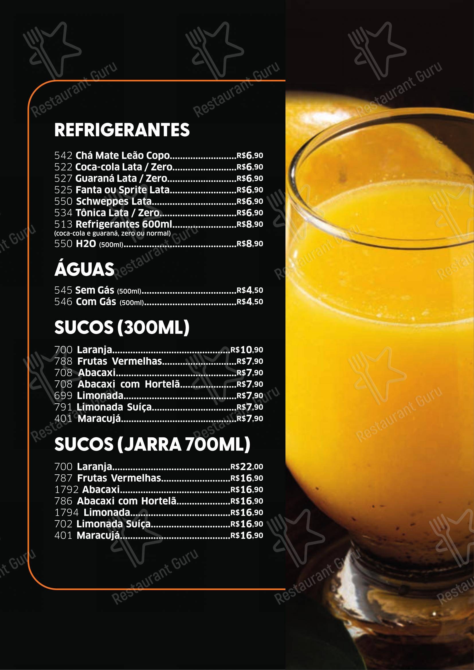 Menu para Domenico Ristorante Pizzaria em Curitiba