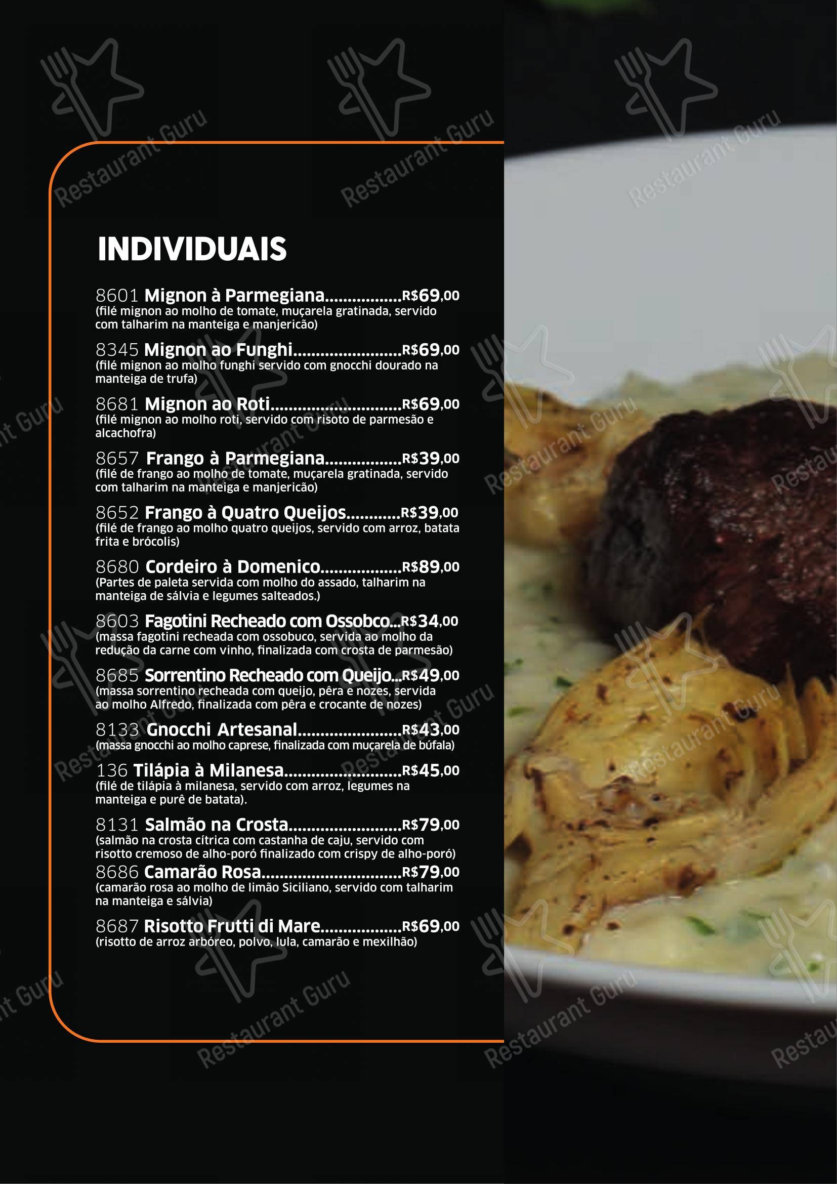 Domenico Ristorante Pizzaria em Curitiba - Menu