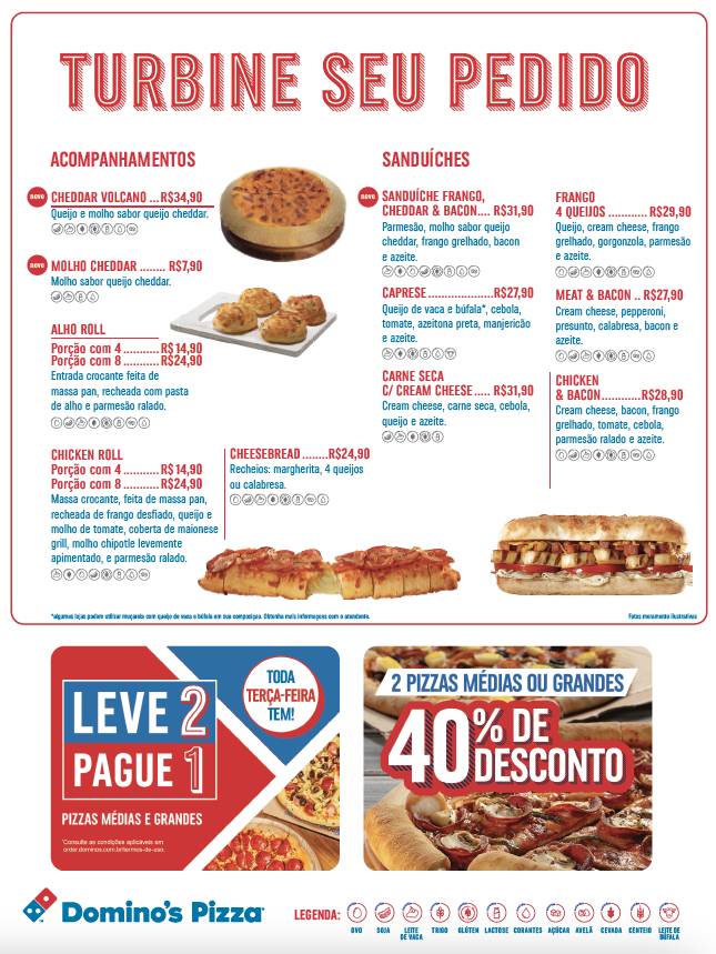 Menu em Domino's Pizza - Campinas restaurante, Campinas, R. Dr. Diogo Prado
