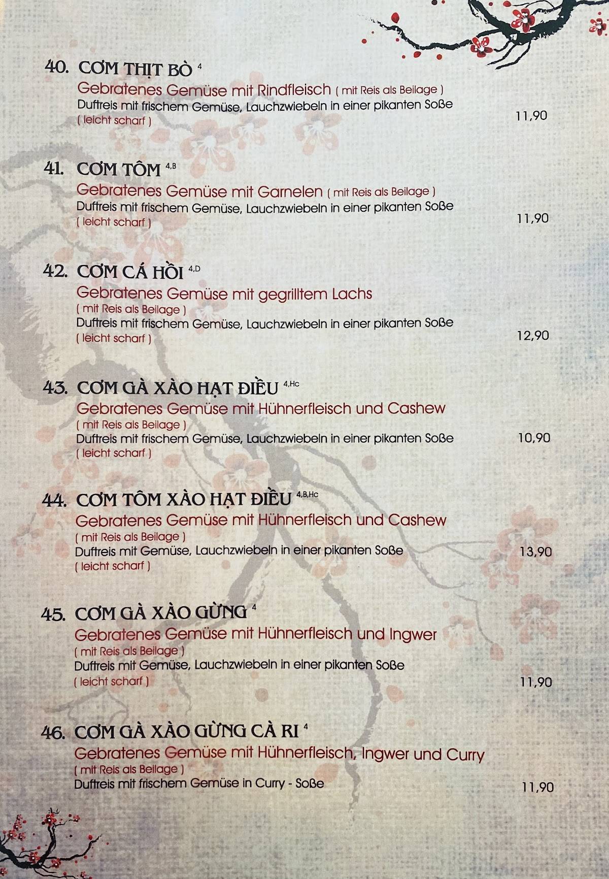 Speisekarte von Tràng An Vietnamese Authentic Restaurant, Dresden